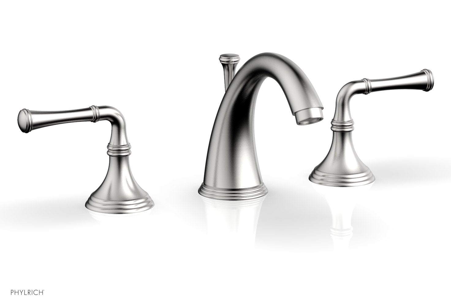 3-Hole Widespread Bathroom Faucet - D205 Brushed Nickel Finish for Vanity Sink - Perfect for Modern Home & Commercial Restrooms