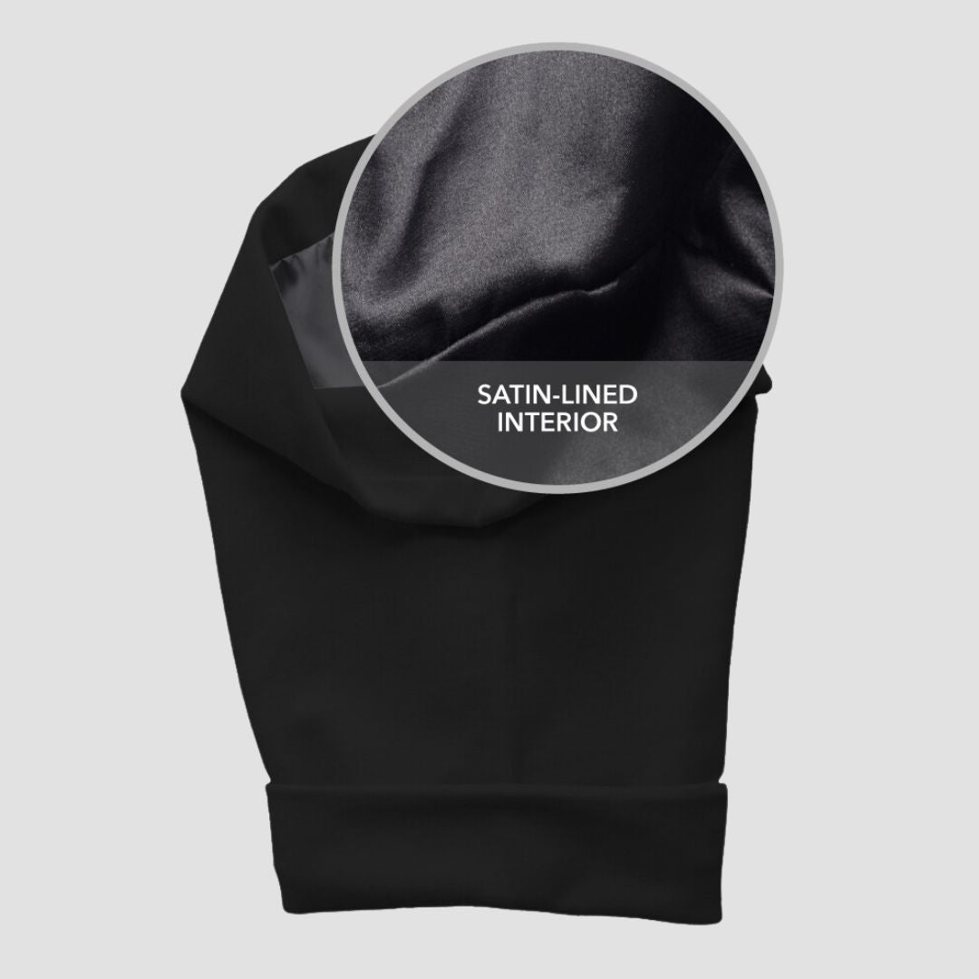 Waterproof Satin Lined Hairbrella Infinity Rain Scarf - Stylish Hair Protection for Rainy Days & Outdoor Activities