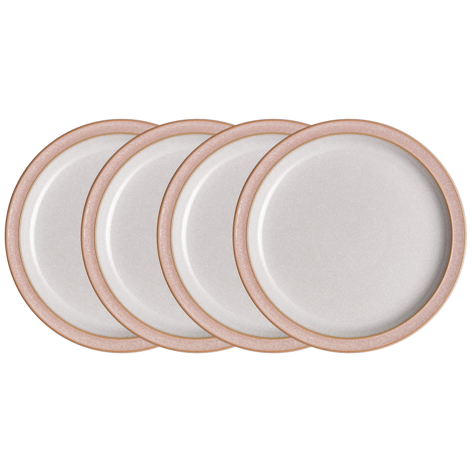 Denby Stoneware Dinner Plate Set - 4-Piece Ceramic Plates for Everyday Use & Formal Dining | Durable & Stylish Tableware for Home, Restaurant, or Party