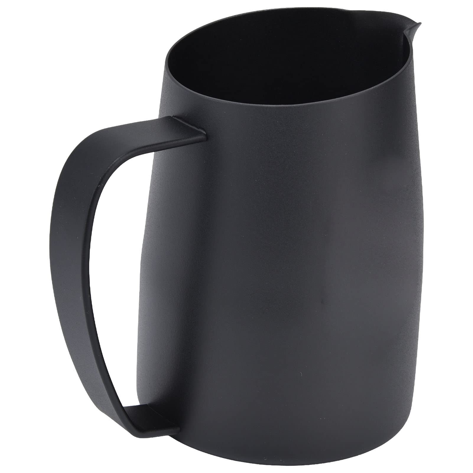Professional 450ml Milk Frothing Pitcher with Pointed Spout - Thickened Food Grade Stainless Steel Coffee Frother Jug for Latte Art, Cappuccino & Hot Chocolate - Perfect for Home Baristas & Coffee Shops (Black)