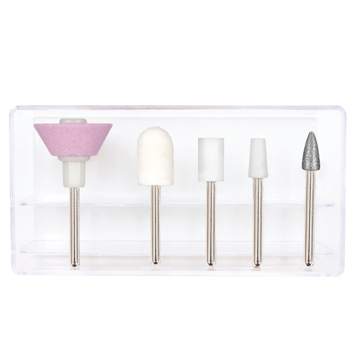 5 Pcs Professional Nail Drill Bits Kit for Acrylic & Gel Nails - Manicure Pedicure Tools for Home & Salon Use