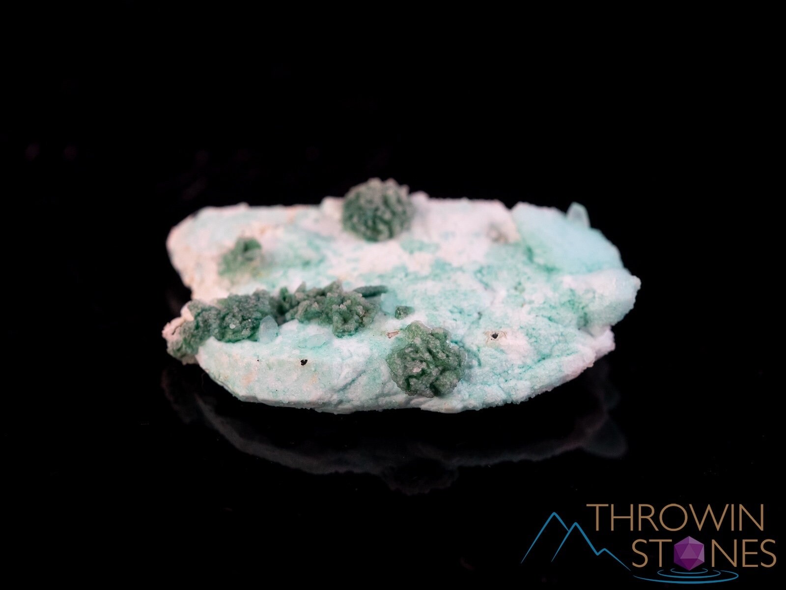 Natural Malachite & Chrysocolla on Quartz Raw Crystal Cluster - Healing Stones, Housewarming Gift, Home Decor, Meditation & Energy Work (40026)