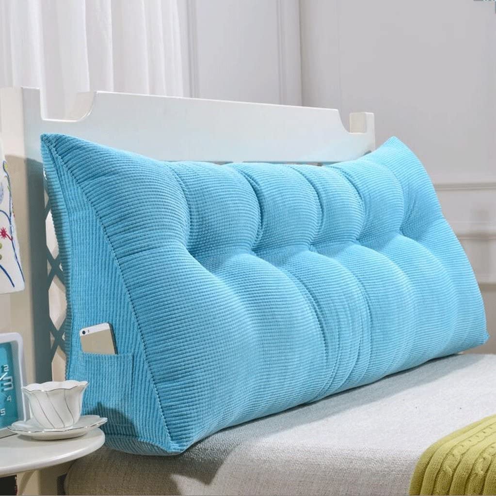 Triangular Headboard Pillow - Large Bed Rest Support Pillow for Reading, Watching TV & Relaxing in Bed - Orthopedic Lumbar Cushion for Day Beds, Bunk Beds & Sofas - Perfect Back Support for Home, Dorm & Office Use