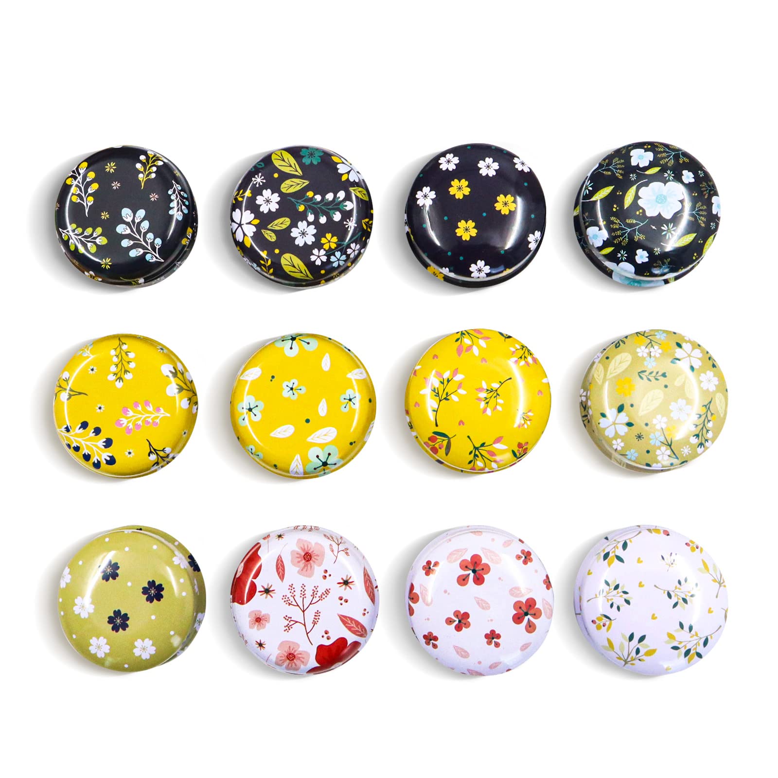 12Pcs Thick Mini Candle Tins with Lids - Colorful Empty Metal Containers for DIY Lip Balm, Salve, Pills, Jewelry & Travel Essentials | Portable Storage for Medicine, Candy, Flowers & Small Items