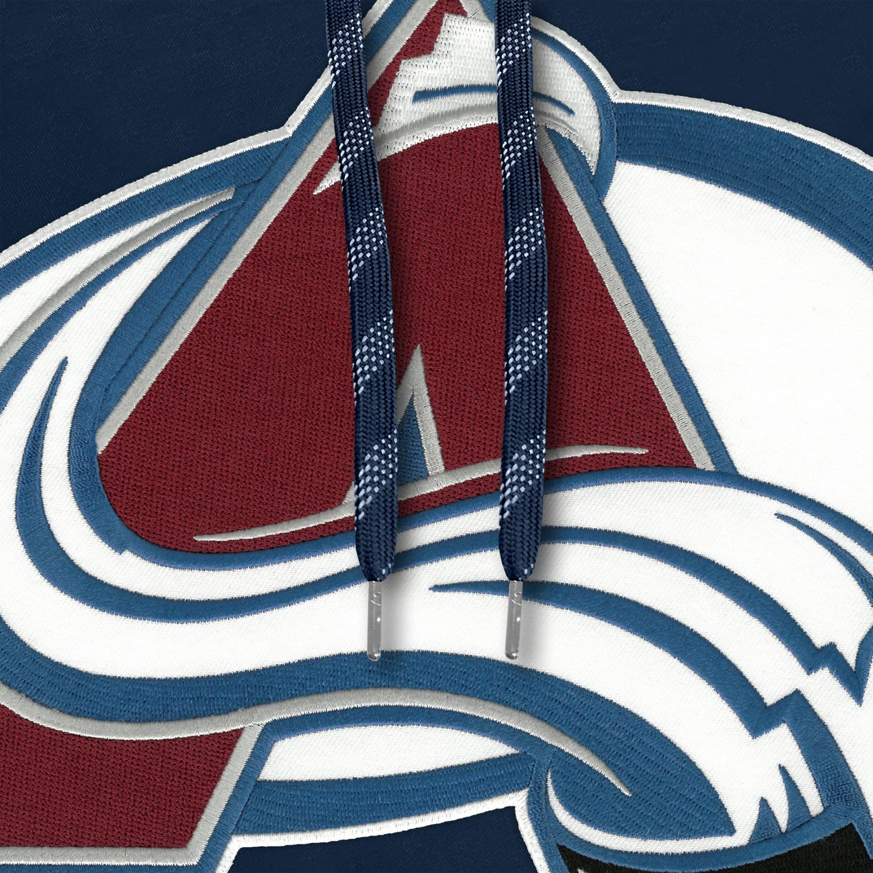 Colorado Avalanche NHL Official Twill Logo Hoodie - Men's Hockey Fan Sweatshirt for Game Day & Casual Wear