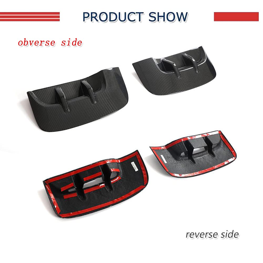 Carbon Fiber Side Fender Vent Cover for 2018-2023 Kia Stinger - Replacement Air Intake Scoop Trim - Enhance Style & Airflow - Perfect for Car Enthusiasts & Performance Upgrades