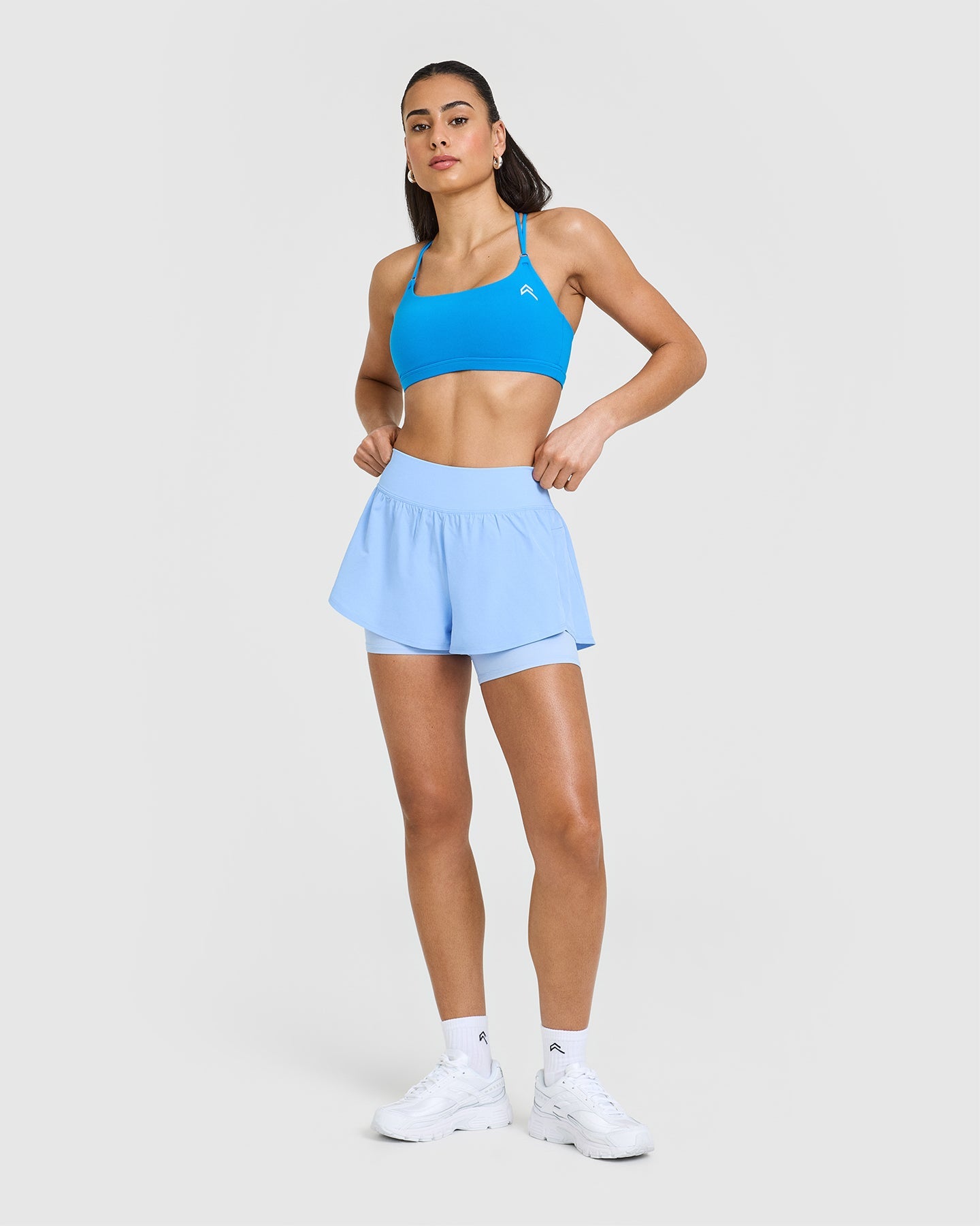 Premium Double Layer Running Shorts for Men - Breathable & Quick-Dry Athletic Shorts in Powder Blue | Ideal for Gym, Jogging & Outdoor Workouts
