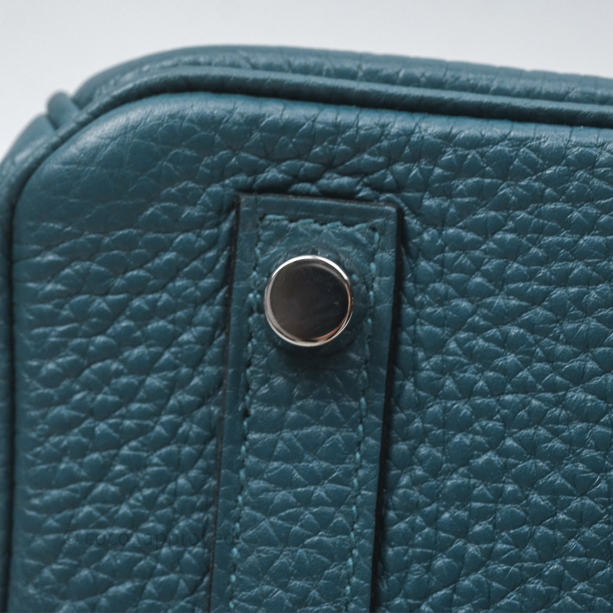 Luxury Hermès Birkin 25 Handbag - Vert Bosphore W0 / Bleu Océan Z7 Togo Leather with Palladium Hardware | Perfect for Work, Travel & Special Occasions