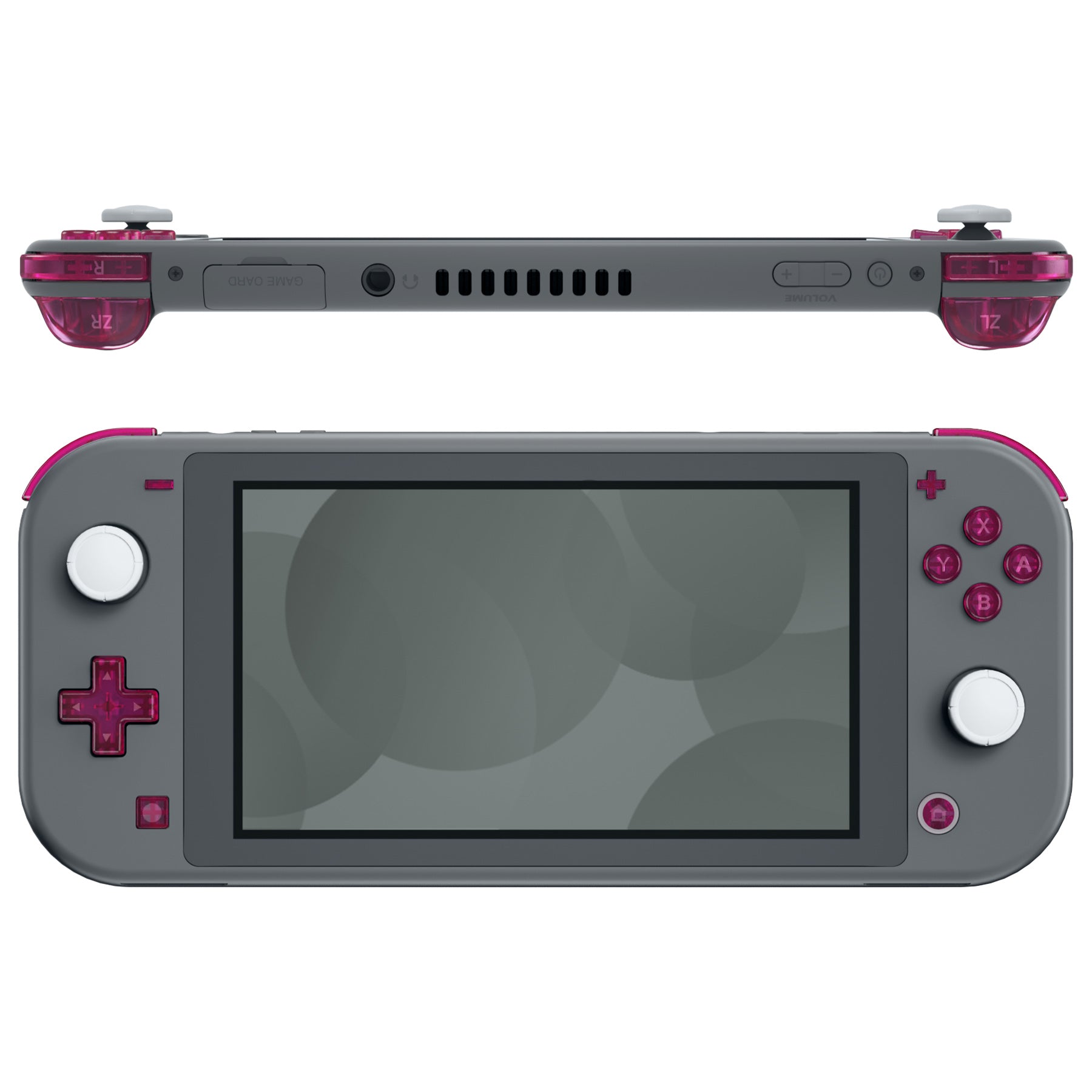 eXtremeRate Clear Candy Pink Replacement Button Set for Nintendo Switch Lite - Full ABXY, D-Pad, Home, Capture, Plus, Minus, L, R, ZL, ZR Buttons with Tools | DIY Repair Kit for Switch Lite (HL414) | Perfect for Gaming Enthusiasts & Custom Mods