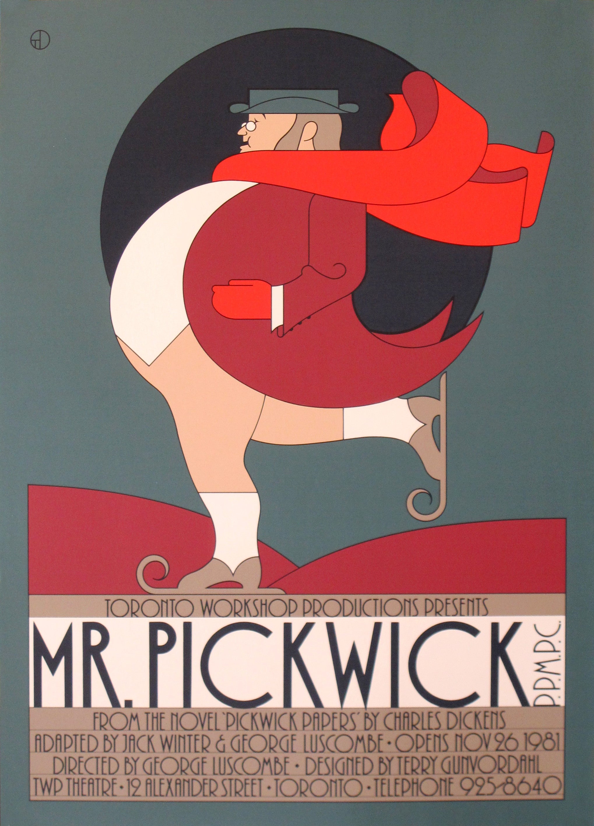 1981 Original Canadian Theatre Poster Mr Pickwick - Vintage Collectible Wall Art for Home Decor, Office & Theater Memorabilia Display