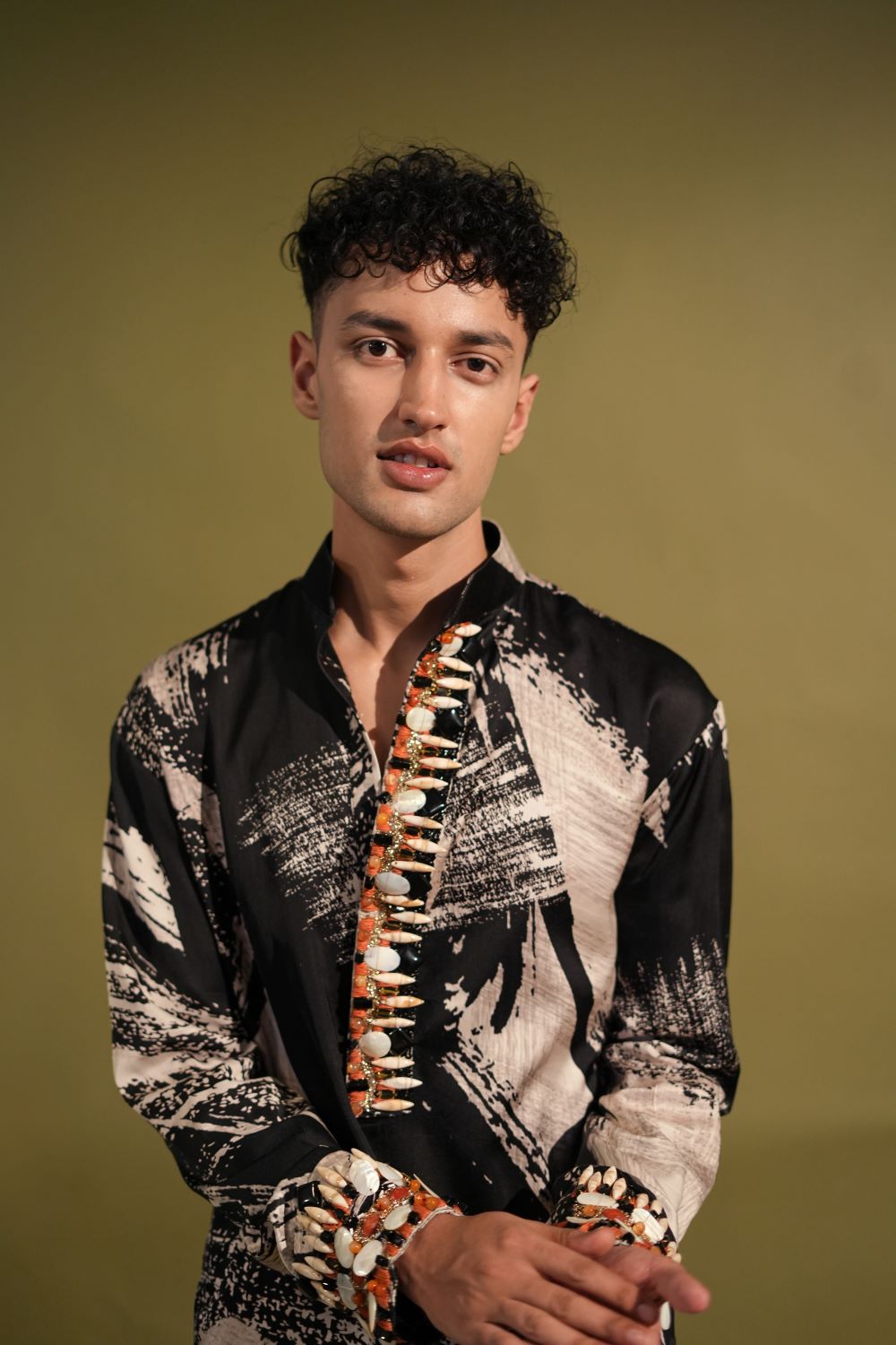 Stylish Black & White Printed Kurta Pant Set for Men - Traditional Indian Ethnic Wear for Festivals, Weddings & Casual Outings