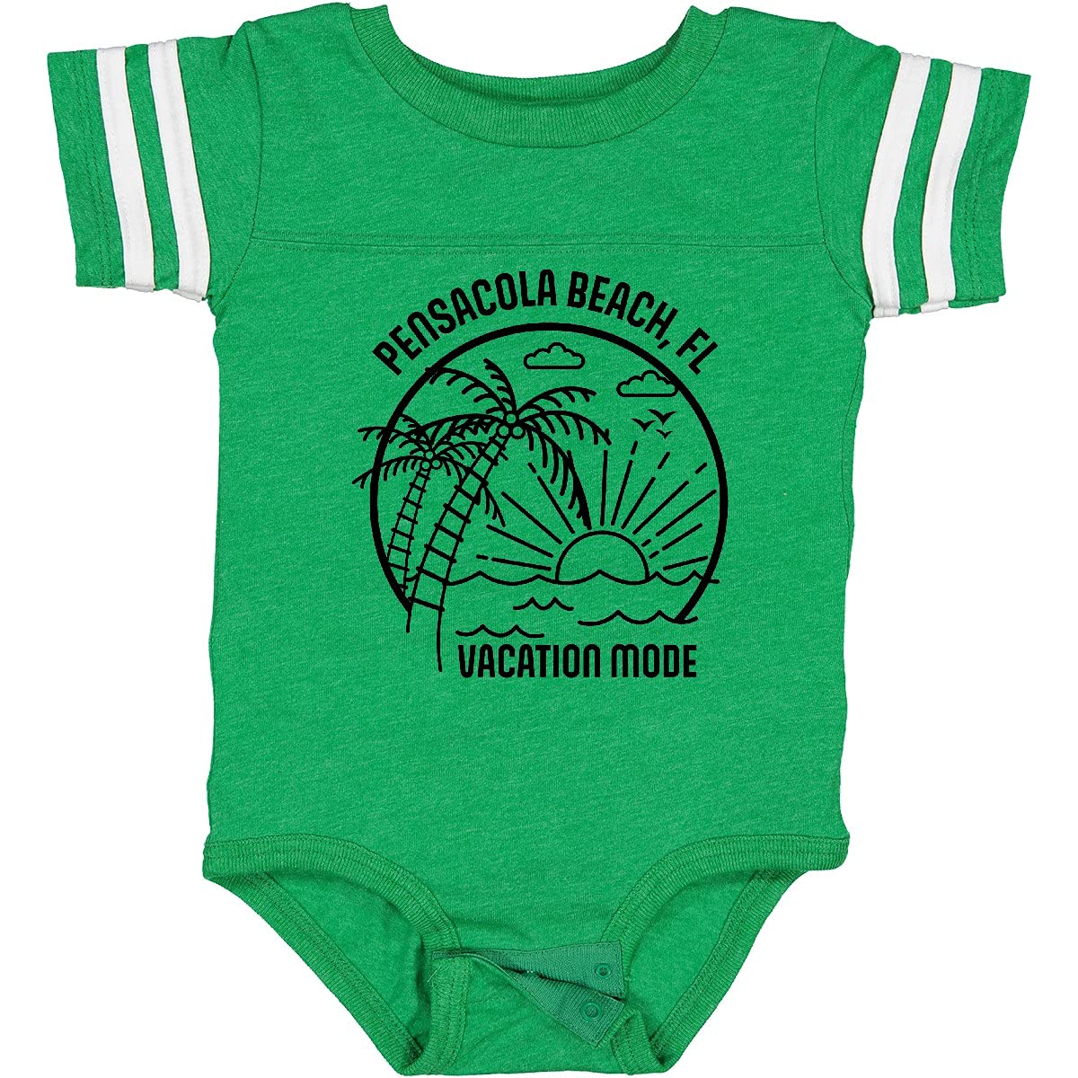 Inktastic Summer Vacation Mode Pensacola Beach Florida Baby Bodysuit - Cute Florida Beach Outfit for Infants & Toddlers - Perfect for Family Vacations, Beach Trips & Photo Shoots