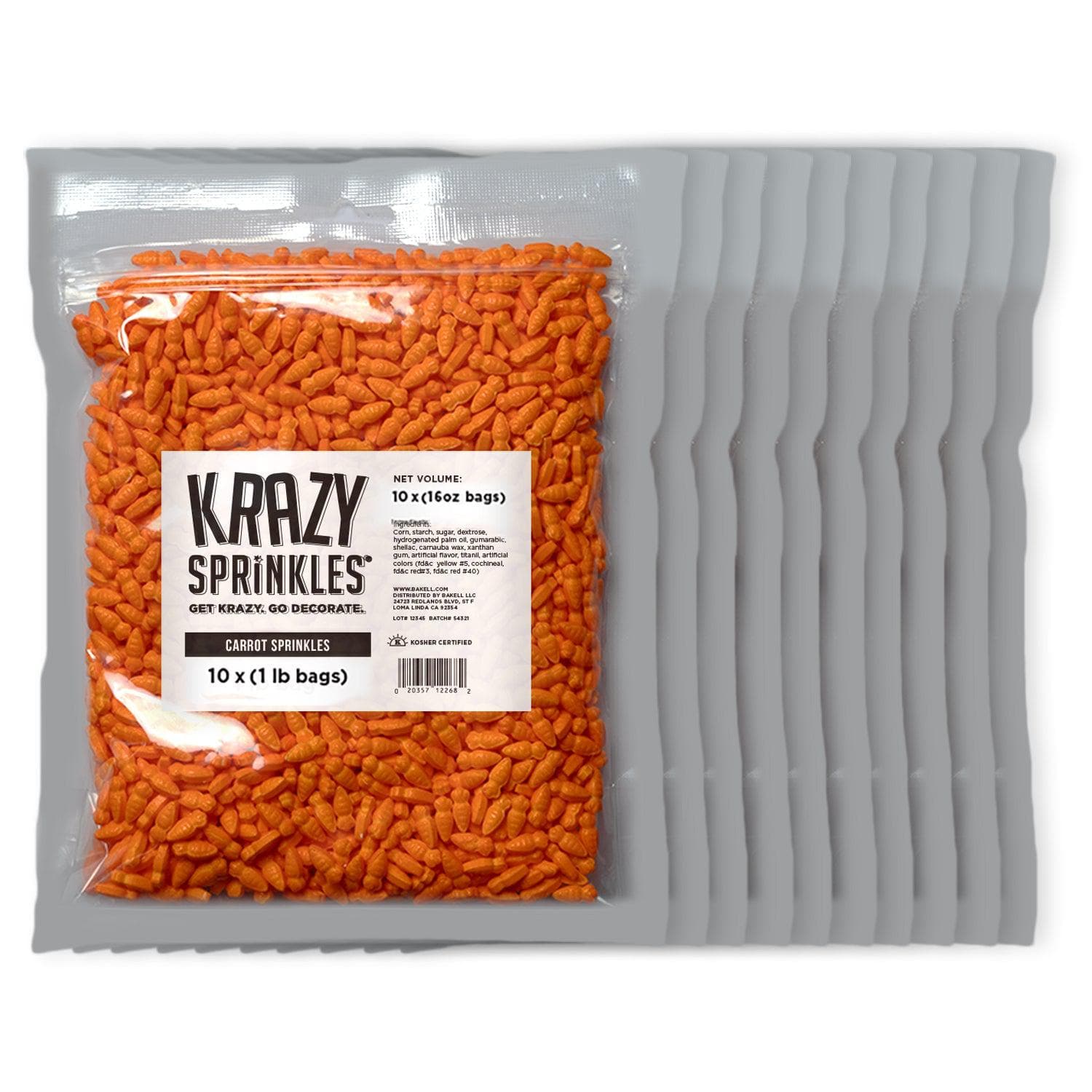 Bulk Carrot Shaped Sprinkles for Baking & Decorating | Perfect for Easter Cakes, Cupcakes & Cookies | Wholesale Case Pack