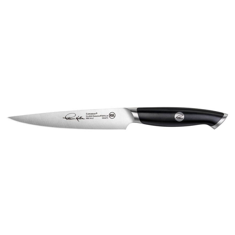Cangshan 1024272 Thomas Keller Signature 5-Inch Utility Knife - Premium Kitchen Knife for Slicing, Chopping & Peeling - Perfect for Home Chefs & Professional Cooking