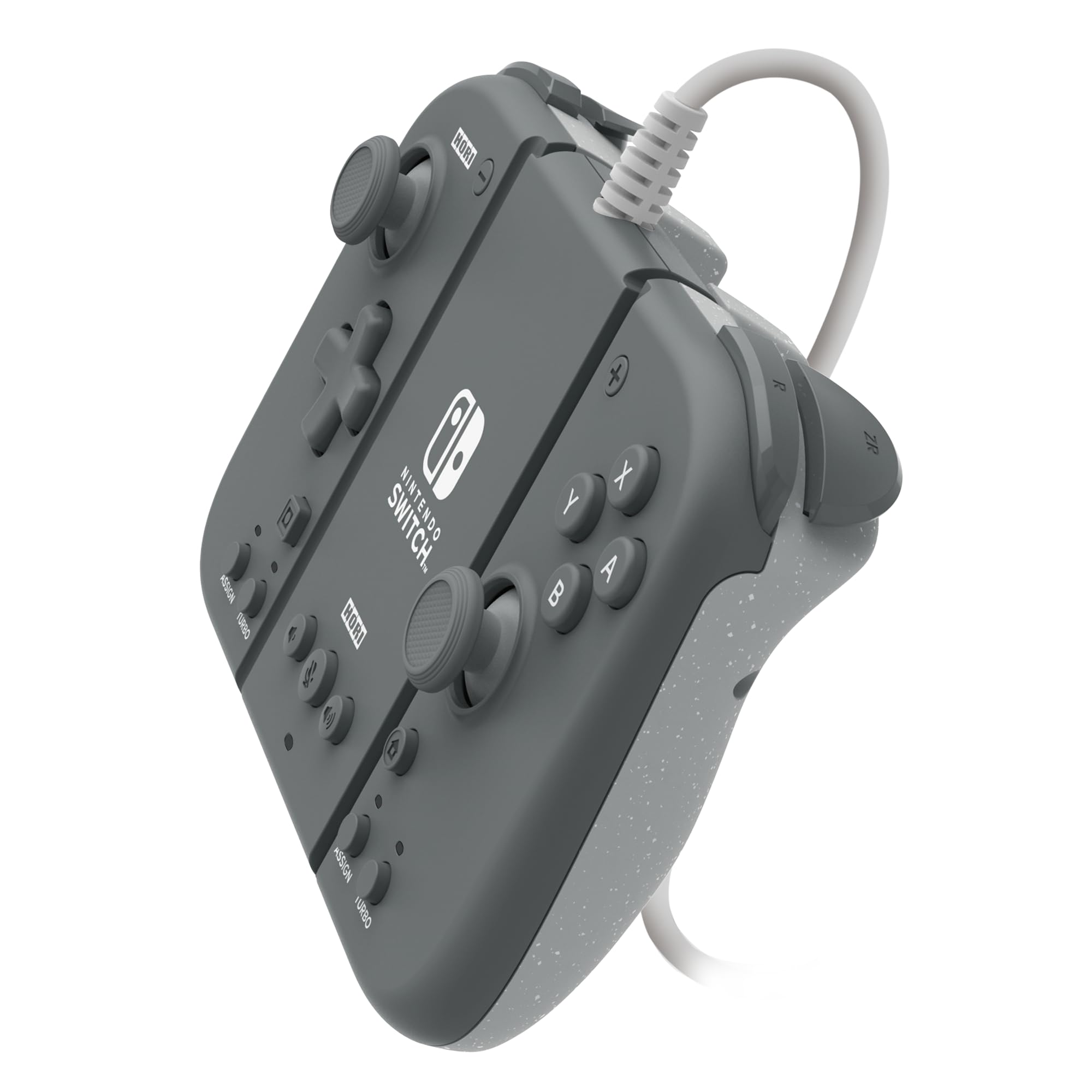 Official Nintendo Licensed HORI Controller Adapter Set with Compact Split Pad (Gray) for Nintendo Switch - Perfect for TV Mode Gaming & On-the-Go Play