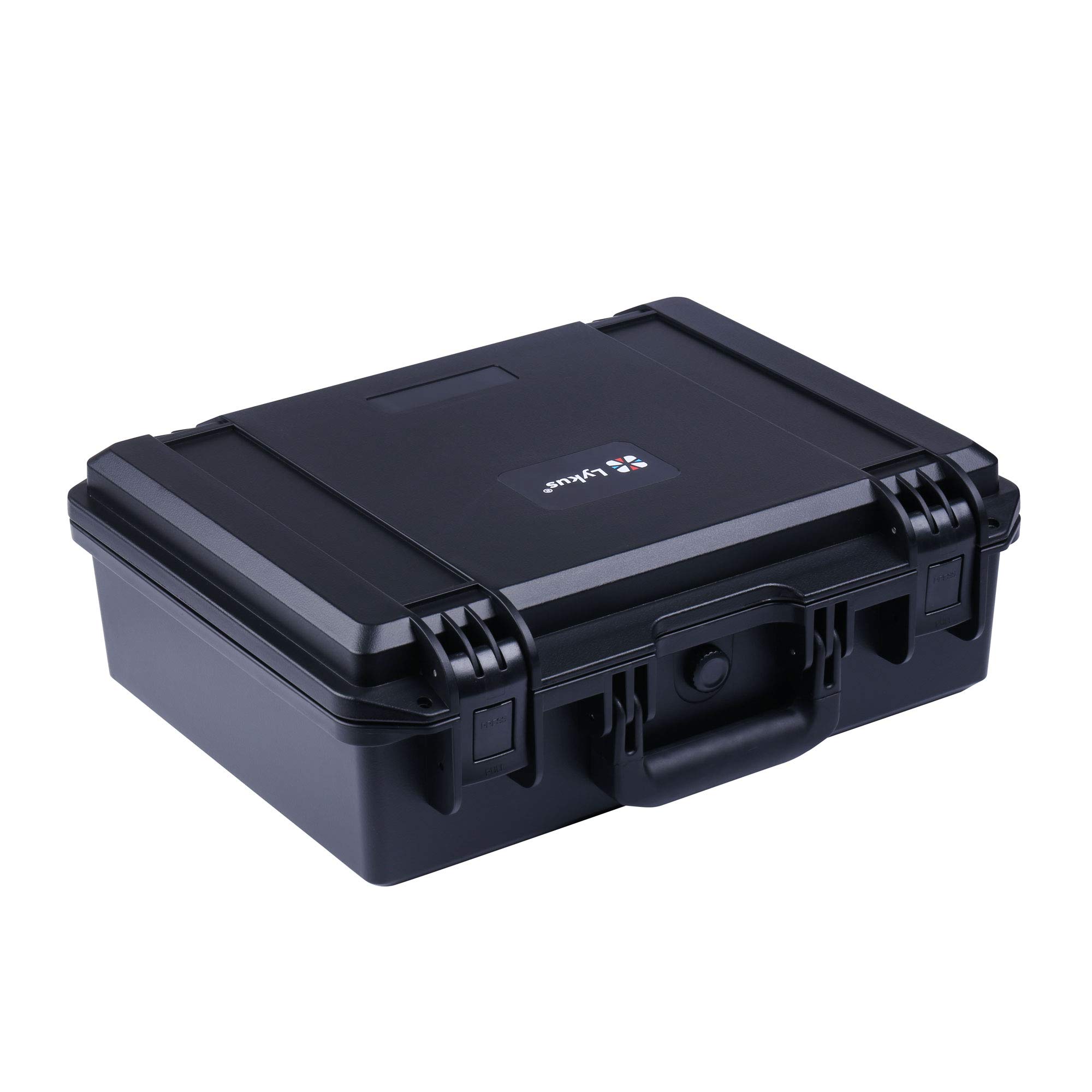 Lykus HC-3810 Waterproof Hard Case with Customizable Foam Insert - 38x28x13.5cm Interior for Camera, Drone, Electronics & Tools - Perfect for Travel, Outdoor Adventures & Equipment Protection