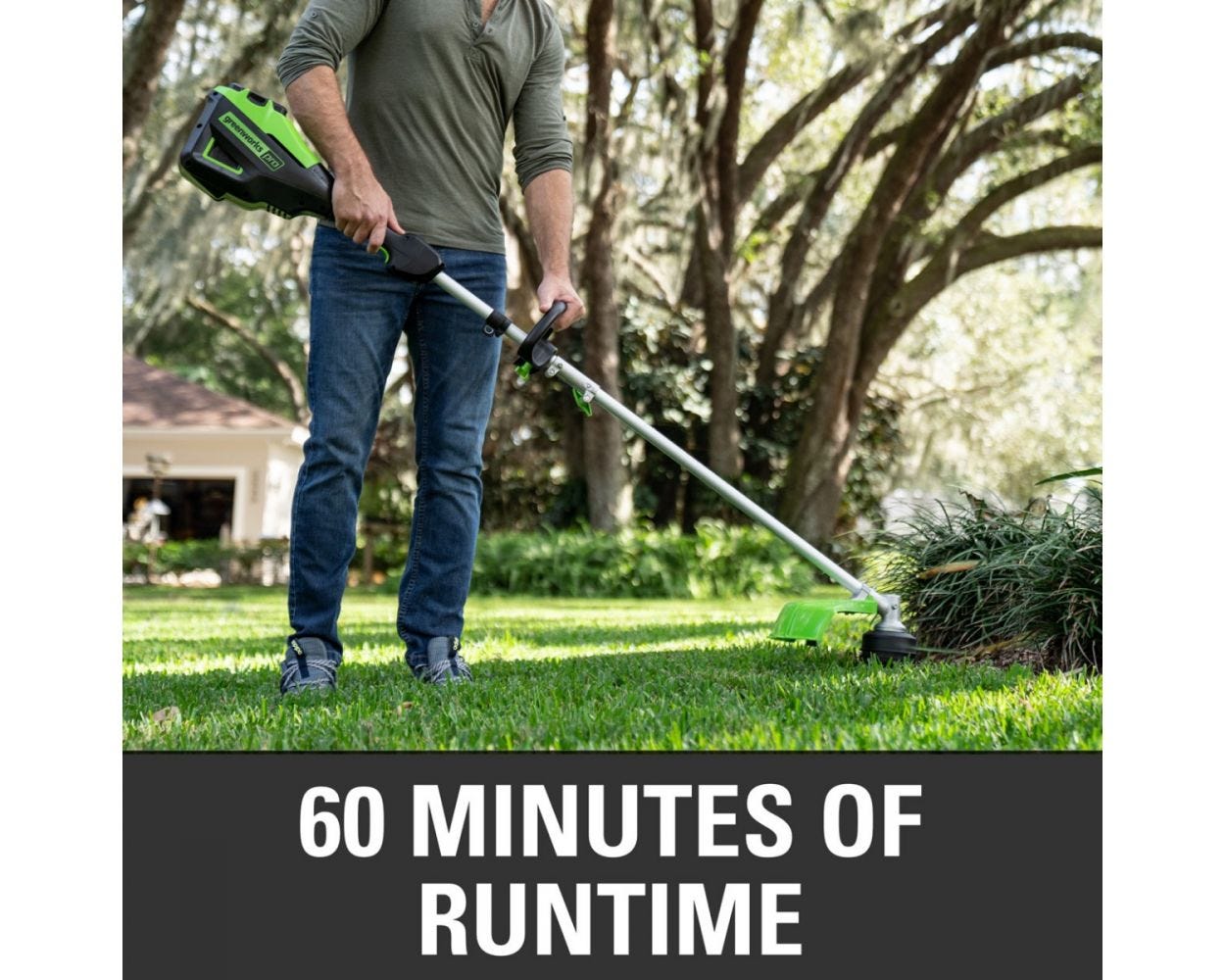60V 16-Inch Cordless Battery String Trimmer with Attachment Capability & Horizontal Blower Combo Kit - Includes 4.0Ah Battery & Charger - Perfect for Lawn Care, Yard Maintenance and Landscaping