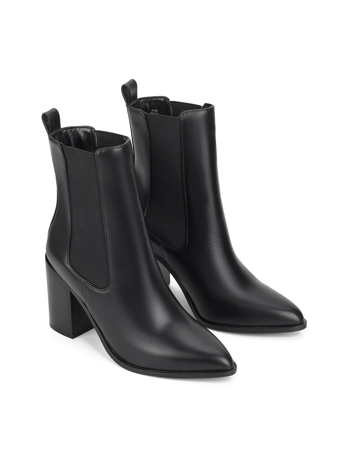 Stylish Black Leather Ankle Boots for Women - Comfortable & Fashionable Riding Boots for Casual Outings, Work & Date Nights