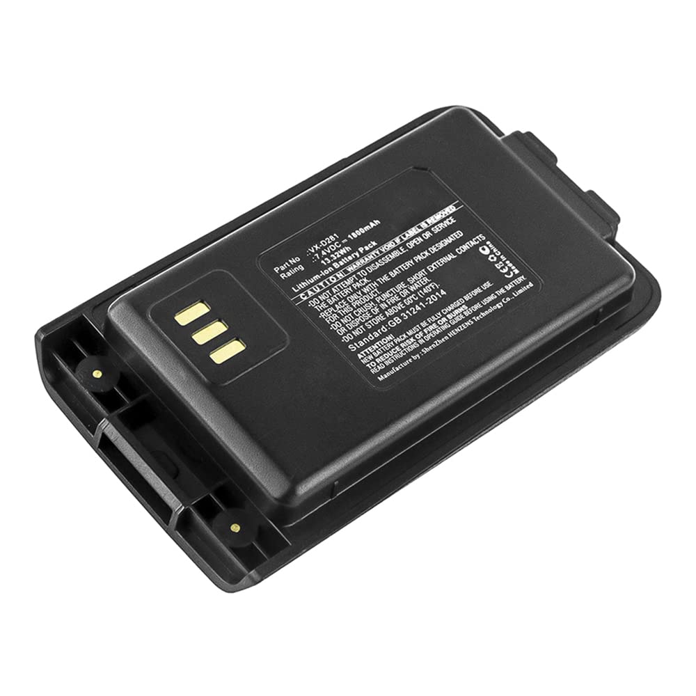 Synergy Digital 2-Way Radio Battery for Vertex VX-D281 - 1800mAh Li-ion Replacement Battery (7.4V) | Long-Lasting Power for Construction, Security & Outdoor Adventures