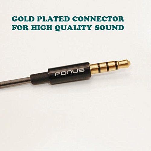 Premium Wired Earphones with Hi-Fi Sound & Built-in Mic - Metal In-Ear Headphones Compatible with T-Mobile REVVL 5G/4/Plus - Perfect for Gaming, Music & Hands-Free Calls