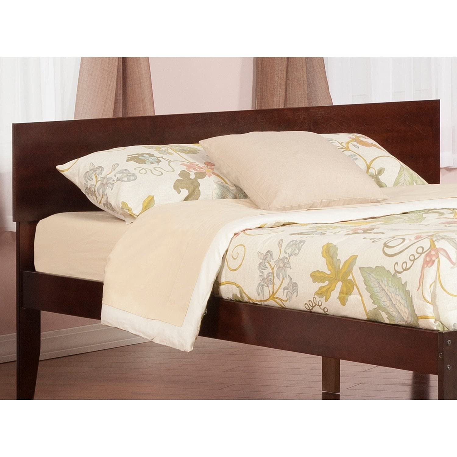 Atlantic Furniture Orlando Walnut King Size Headboard - Elegant Bedroom Upgrade for Master Suite & Guest Rooms