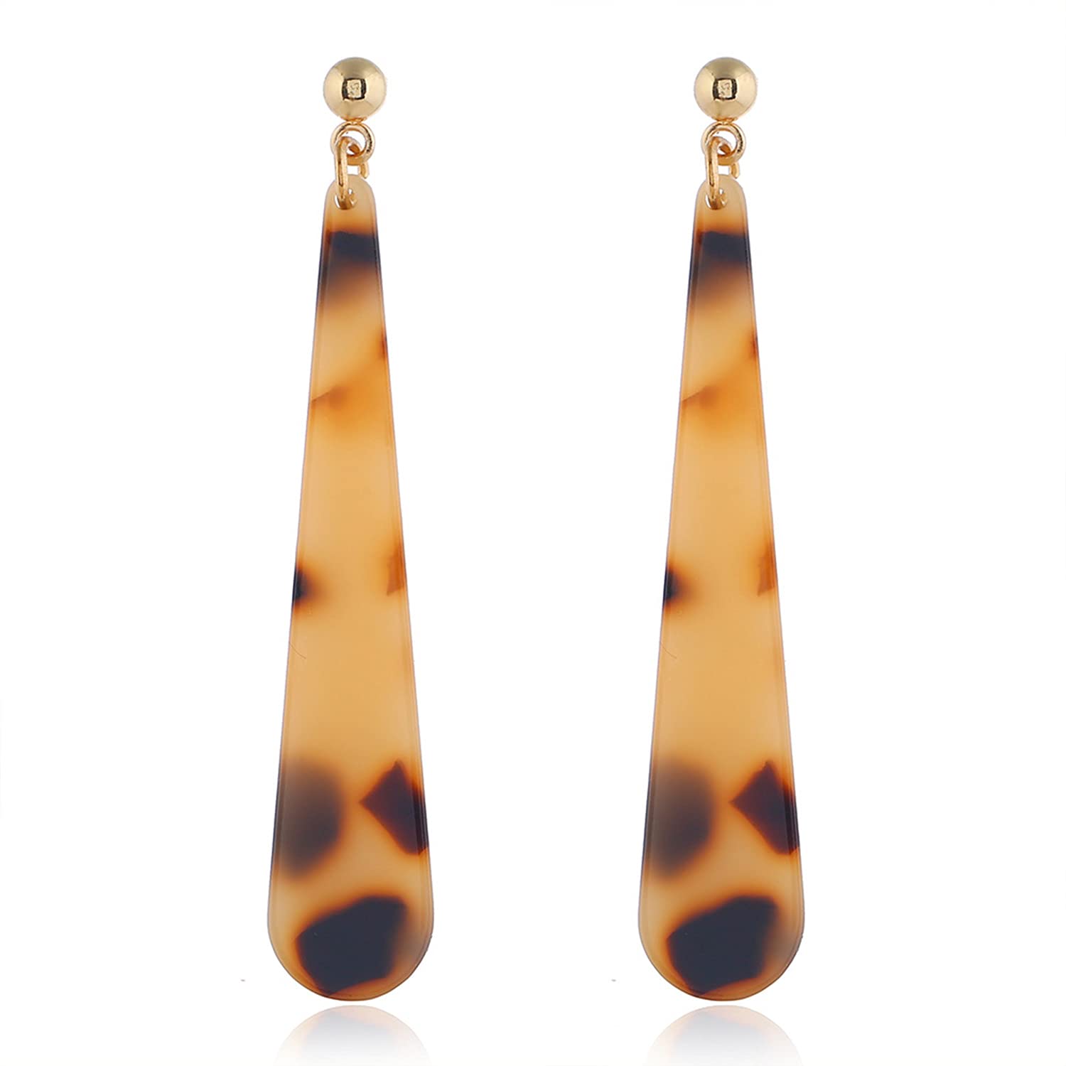 LTLQYJ Acrylic Geometric Stud Earrings for Women - Bohemian Resin Drop Dangle Earrings, Lightweight Teardrop Fashion Jewelry | Perfect for Parties, Weddings & Everyday Wear