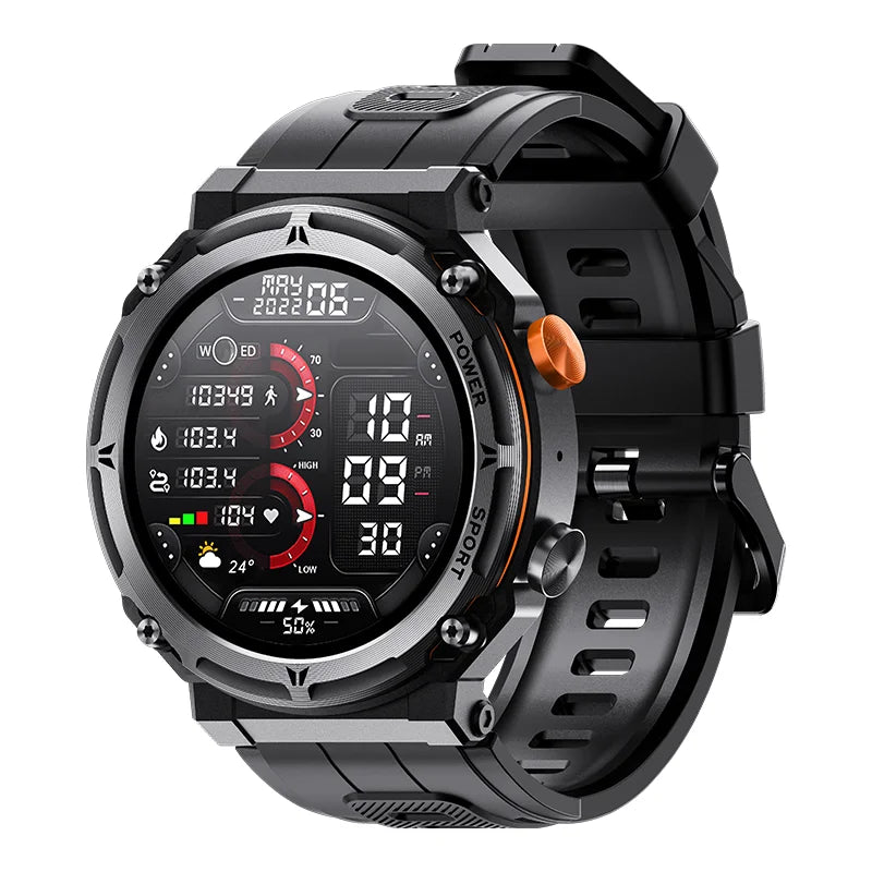 Waterproof IP68 Smartwatch with 1ATM Rating - Fitness Tracker, Heart Rate Monitor & Sleep Tracking for Swimming, Running & Outdoor Activities
