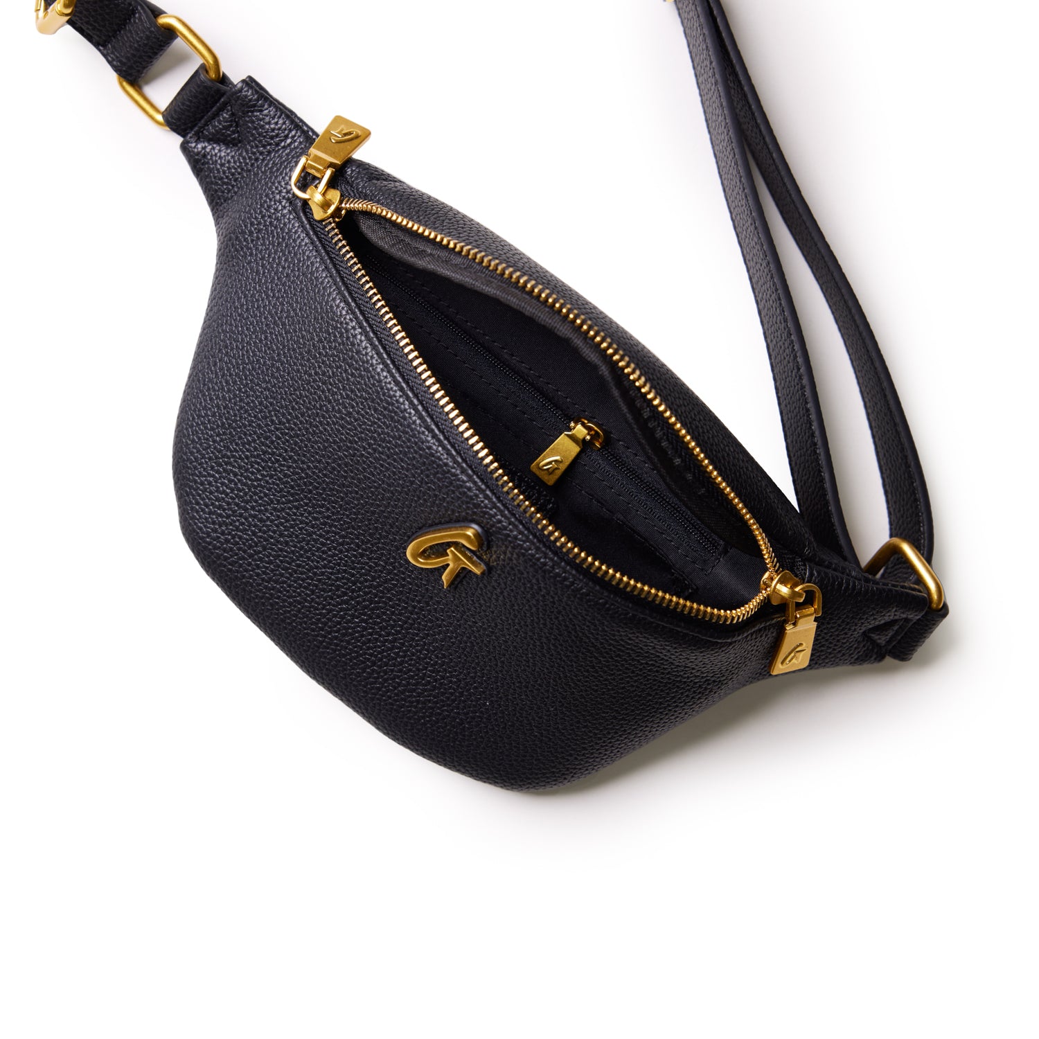 Mini Pebble Fanny Pack - Black | Stylish Waist Bag for Travel, Hiking & Everyday Use