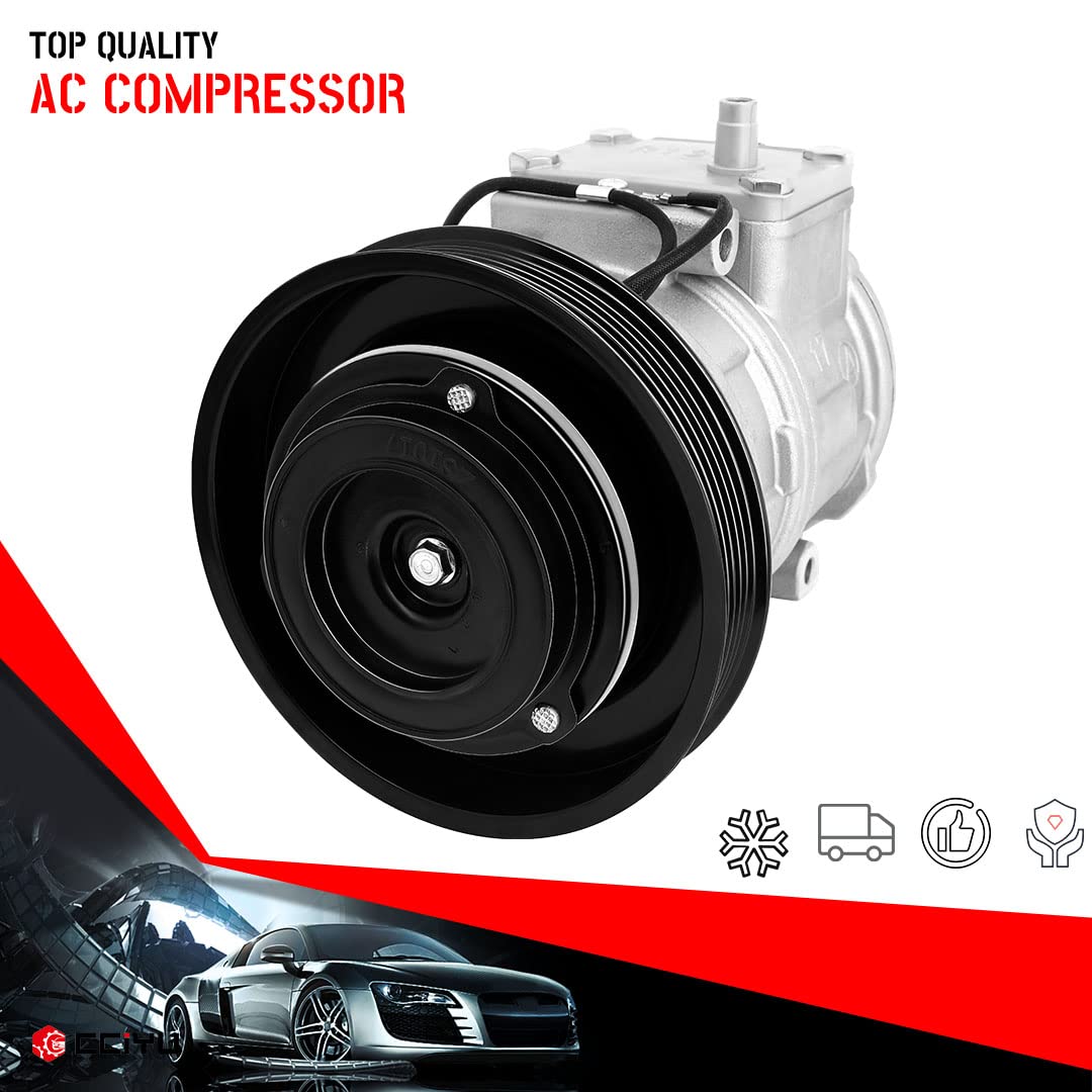 High-Performance AC Compressor for 1998-2002 Honda Accord 2.3L - 6 Groove Clutch (Part# 4711190) | Direct Replacement for Car Air Conditioning System | Perfect for Summer Cooling & Long Road Trips