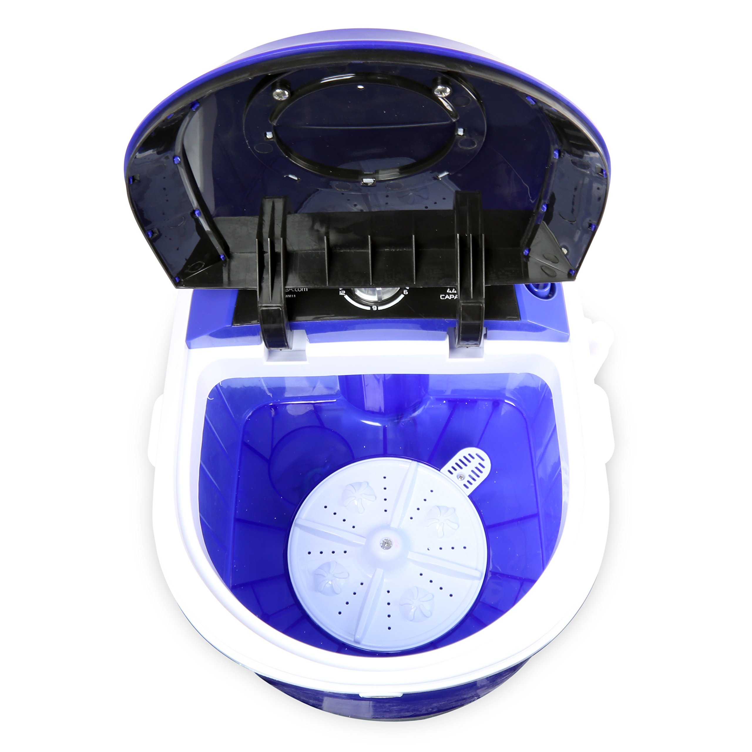 Upgraded Portable Washing Machine - 4.5 Lbs Capacity Mini Washer with Top Load Design, Quiet Operation & Rotary Controls - Perfect for Apartments, Dorms, RVs & Small Spaces (110V, Translucent Tub) - Compact Laundry Solution for Travel & Tiny Homes