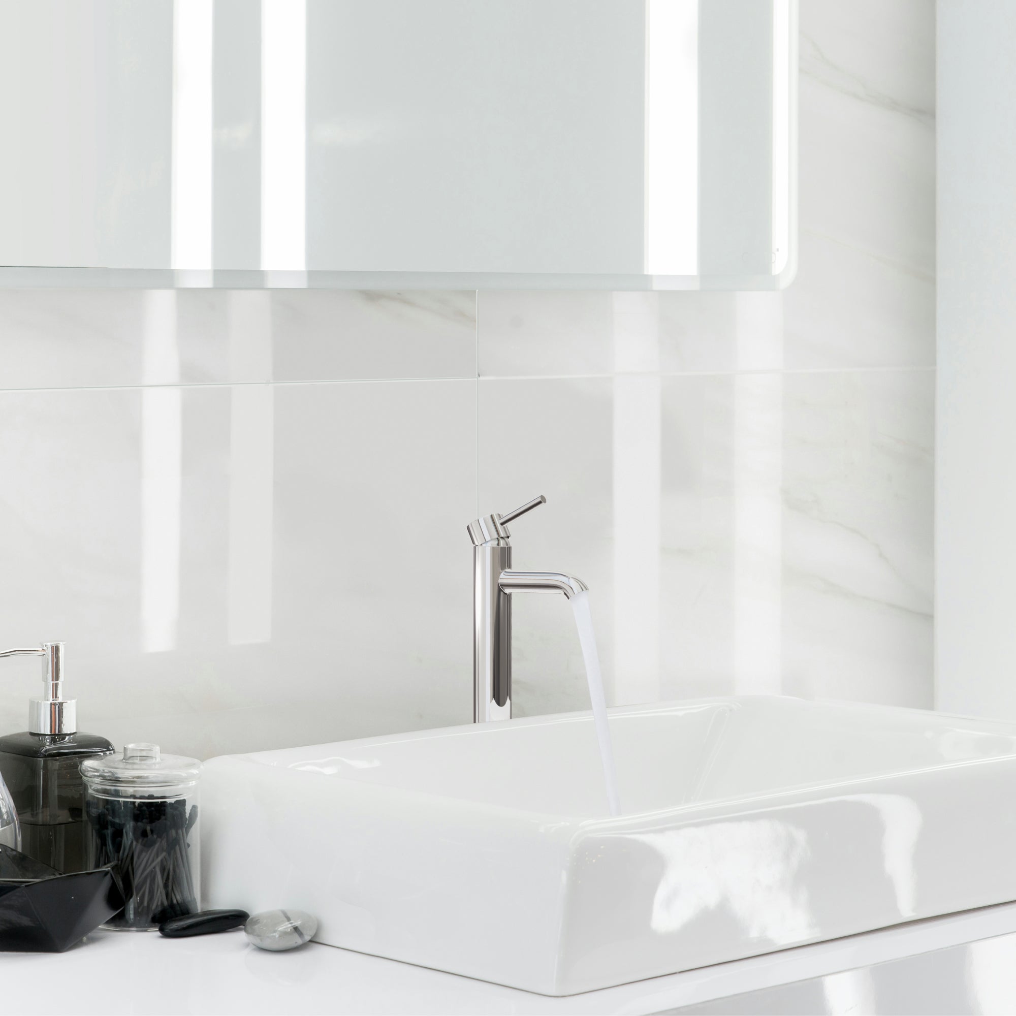 Ancona Argenta Chrome Vessel Bathroom Faucet - Modern Single Hole Bath Sink Faucet for Vessel Sinks, Perfect for Bathroom Vanity and Powder Room Decor