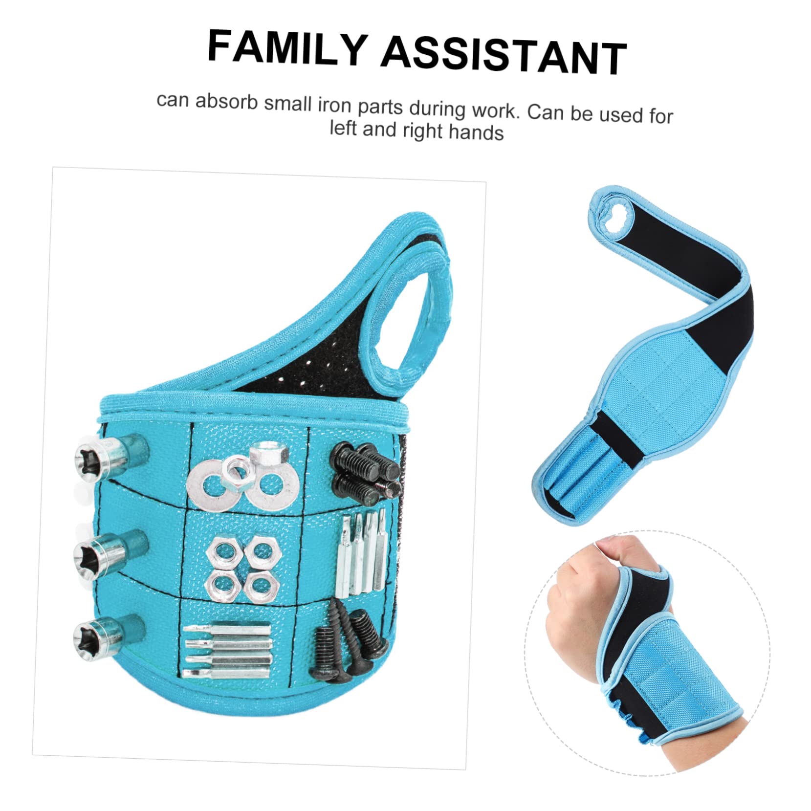 DOITOOL Magnetic Wristband for Screwdrivers & Nail Bits - Heavy Duty Magnetic Tool Holder for Construction, DIY & Workshop - Adjustable Wrist Strap for Easy Access to Nails, Screws & Small Metal Parts