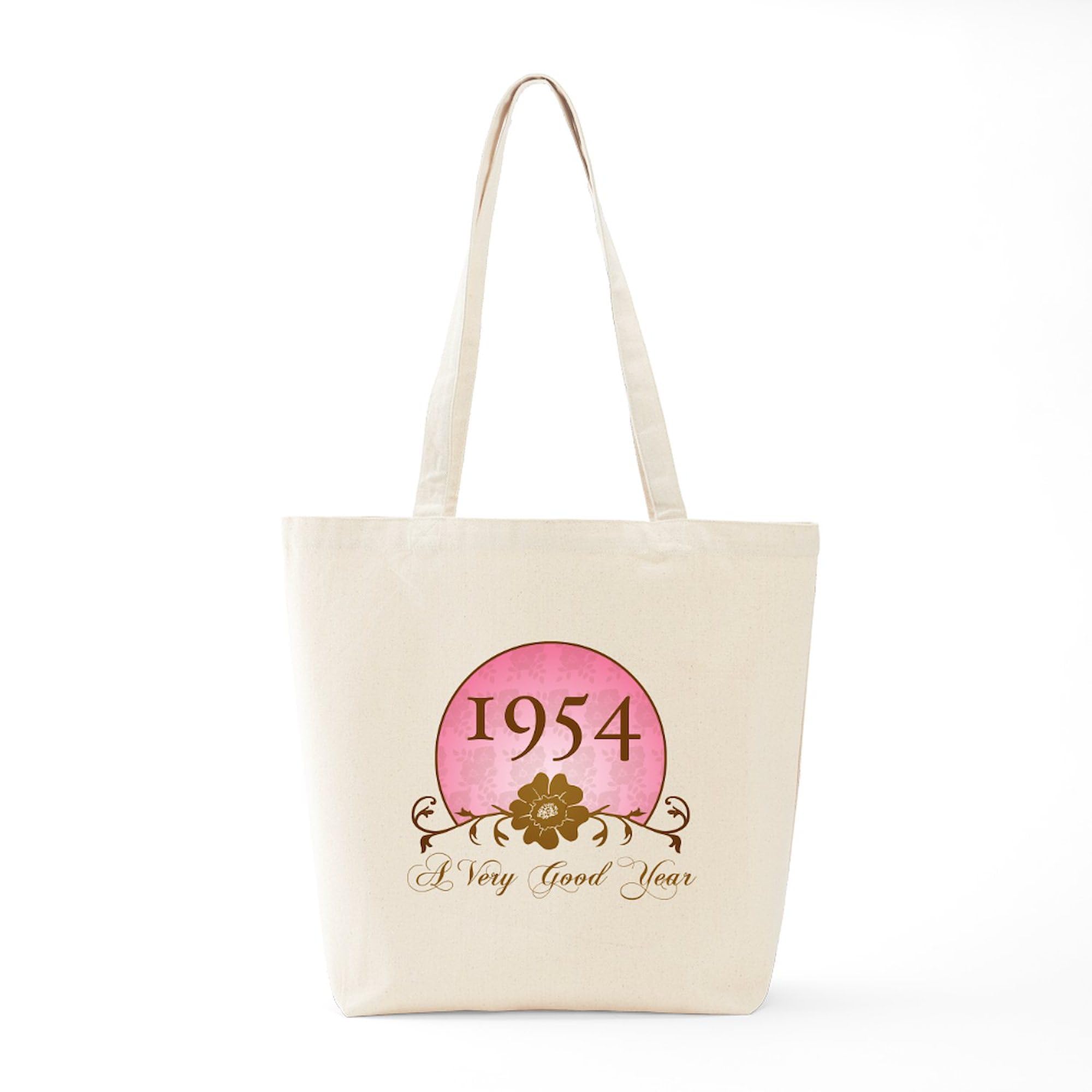 **1954 Birthday Tote Bag for Women - Natural Canvas Reusable Shopping Bag - Perfect for Groceries, Beach Trips & Gifts**
