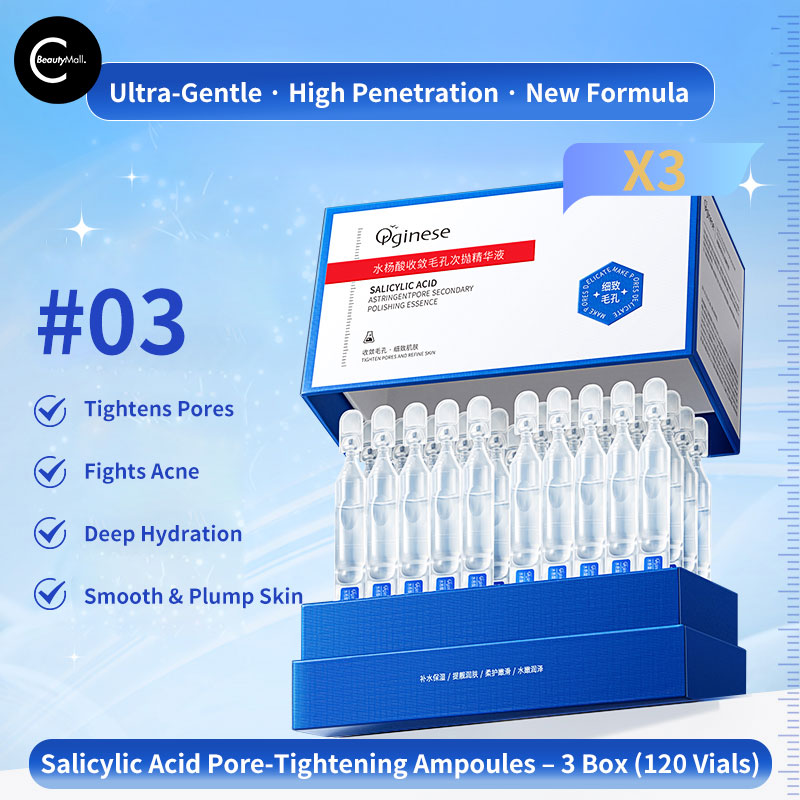 Orginese Salicylic Acid Pore Minimizing Ampoules - Deep Cleansing & Oil Control for Acne-Prone Skin | Perfect for Daily Skincare Routine & Blemish Treatment