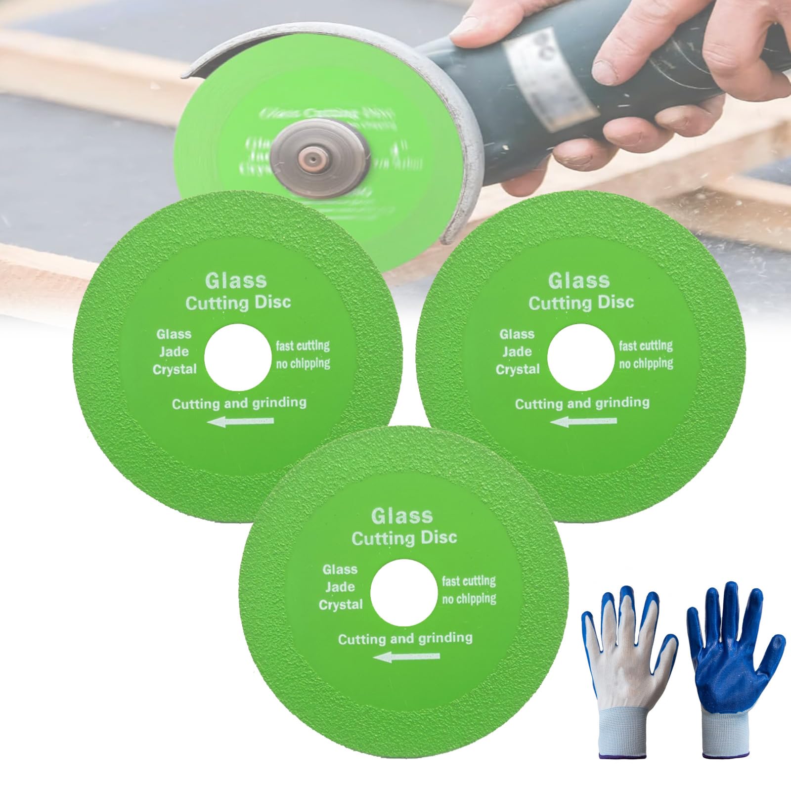 Durable Rock Slab & Glass Cutting Disc for Angle Grinder - 100-110mm Diamond Blade for Ceramic, Tile, and Stone Cutting - Perfect for DIY Projects, Construction, and Home Renovations