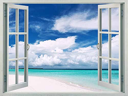 White Sand Beach With Clouds Maldives