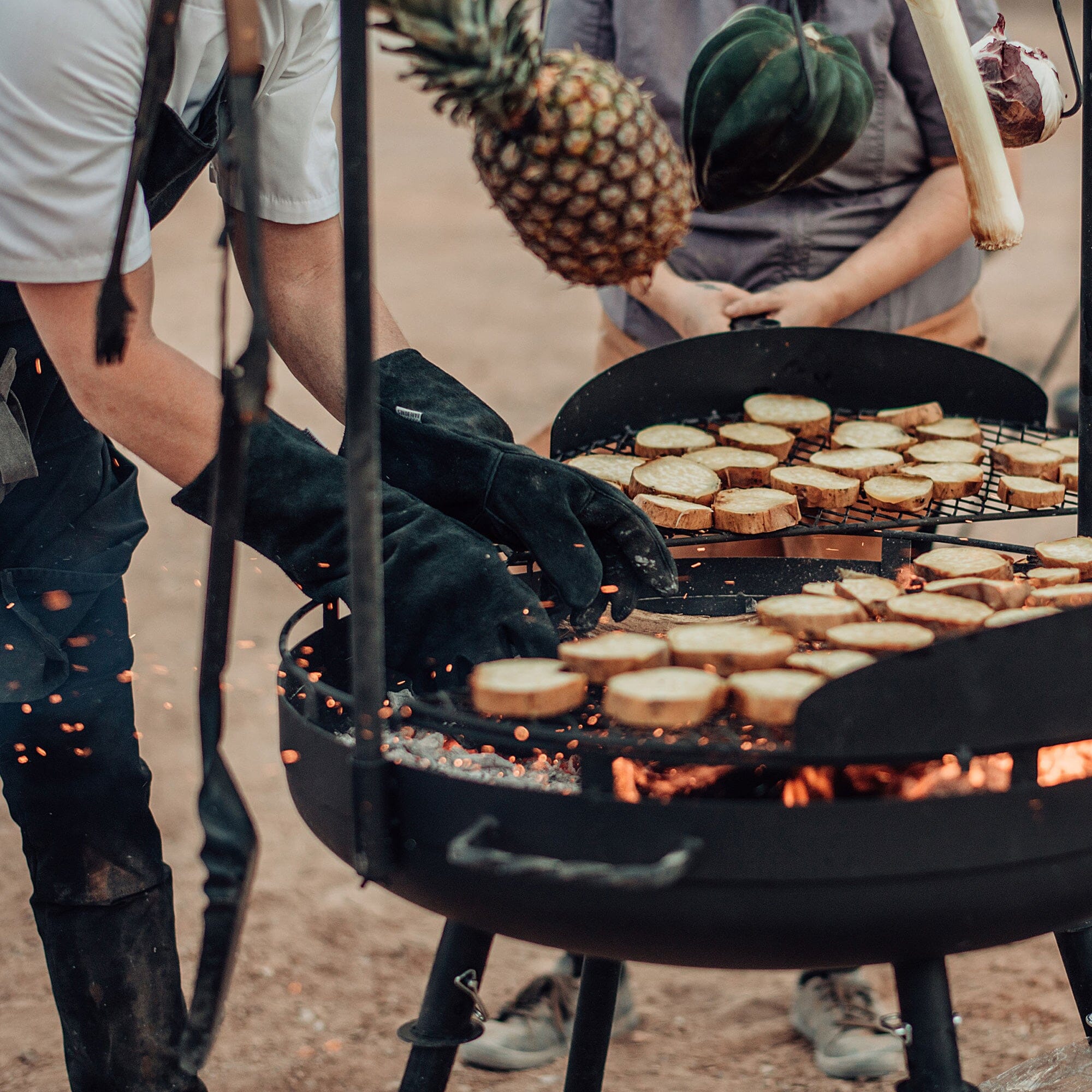 Fireproof Gloves for Grilling & Camping - Heat Resistant BBQ Gloves for Open Fire Cooking, Welding & Outdoor Use