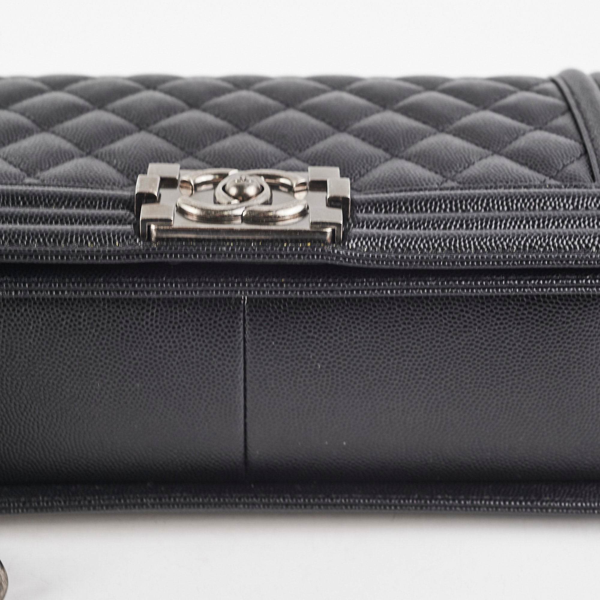 Chanel Caviar Leather Old Medium Boy Bag in Black - Luxury Handbag for Women, Perfect for Evening Events & Daily Use