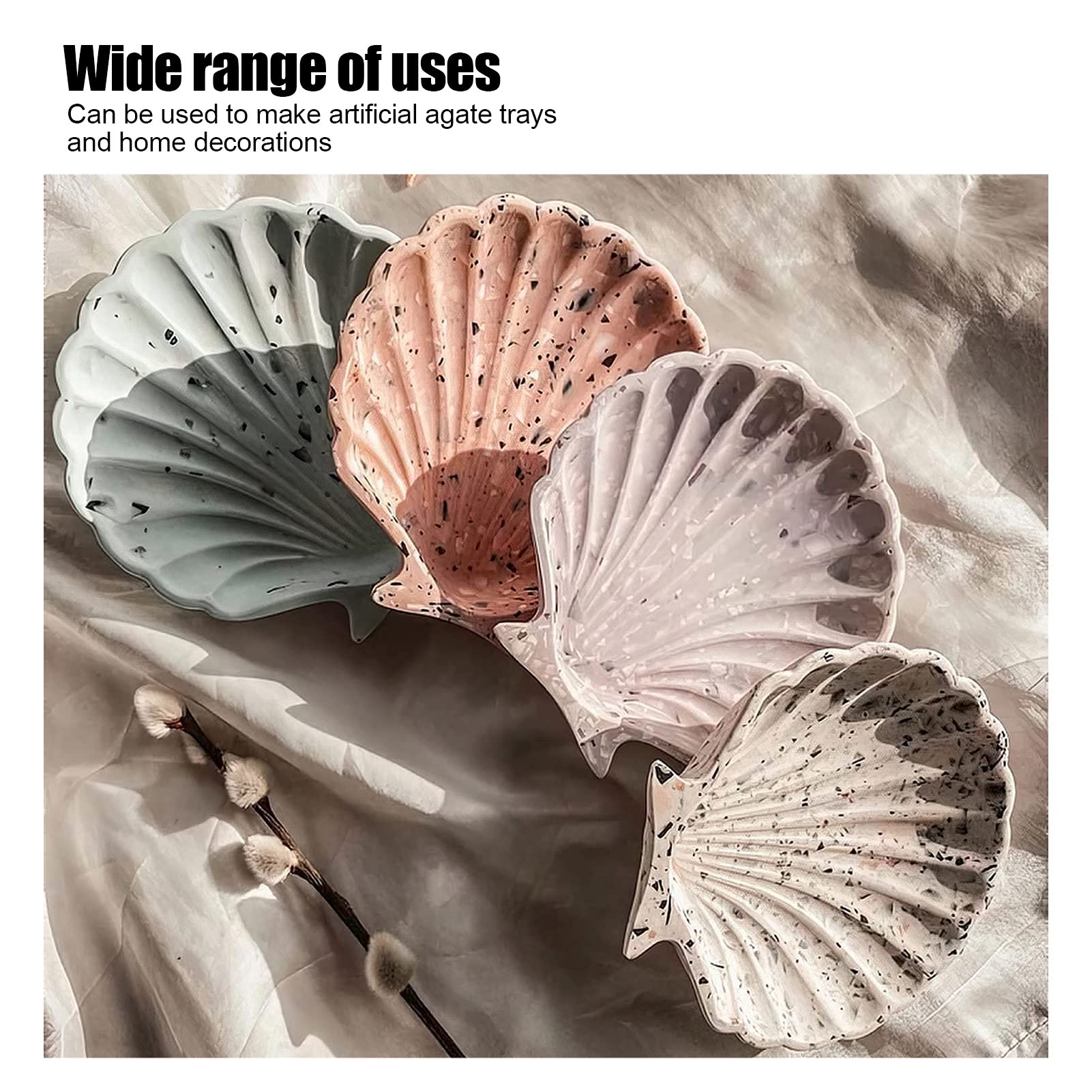 Premium Silicone Jewelry Tray with Shell Design - DIY Resin Craft Mold, Easy Demold Storage Plate for Rings, Trinkets & Home Decor | Perfect for Crafting, Organizing Jewelry & Beach-Themed Decorations