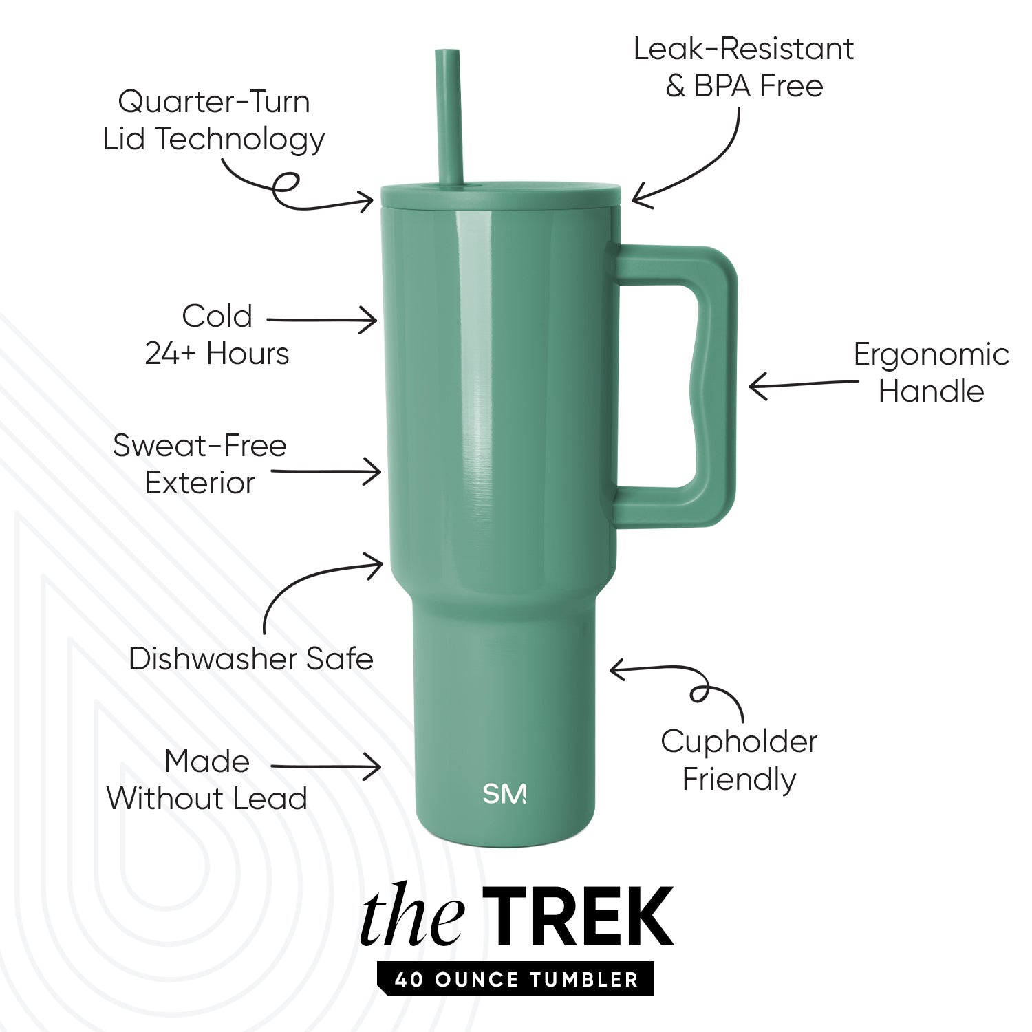 Premium Trek Tumbler 223 - 20oz Insulated Stainless Steel Water Bottle with Leakproof Lid - Perfect for Hiking, Camping & Outdoor Adventures