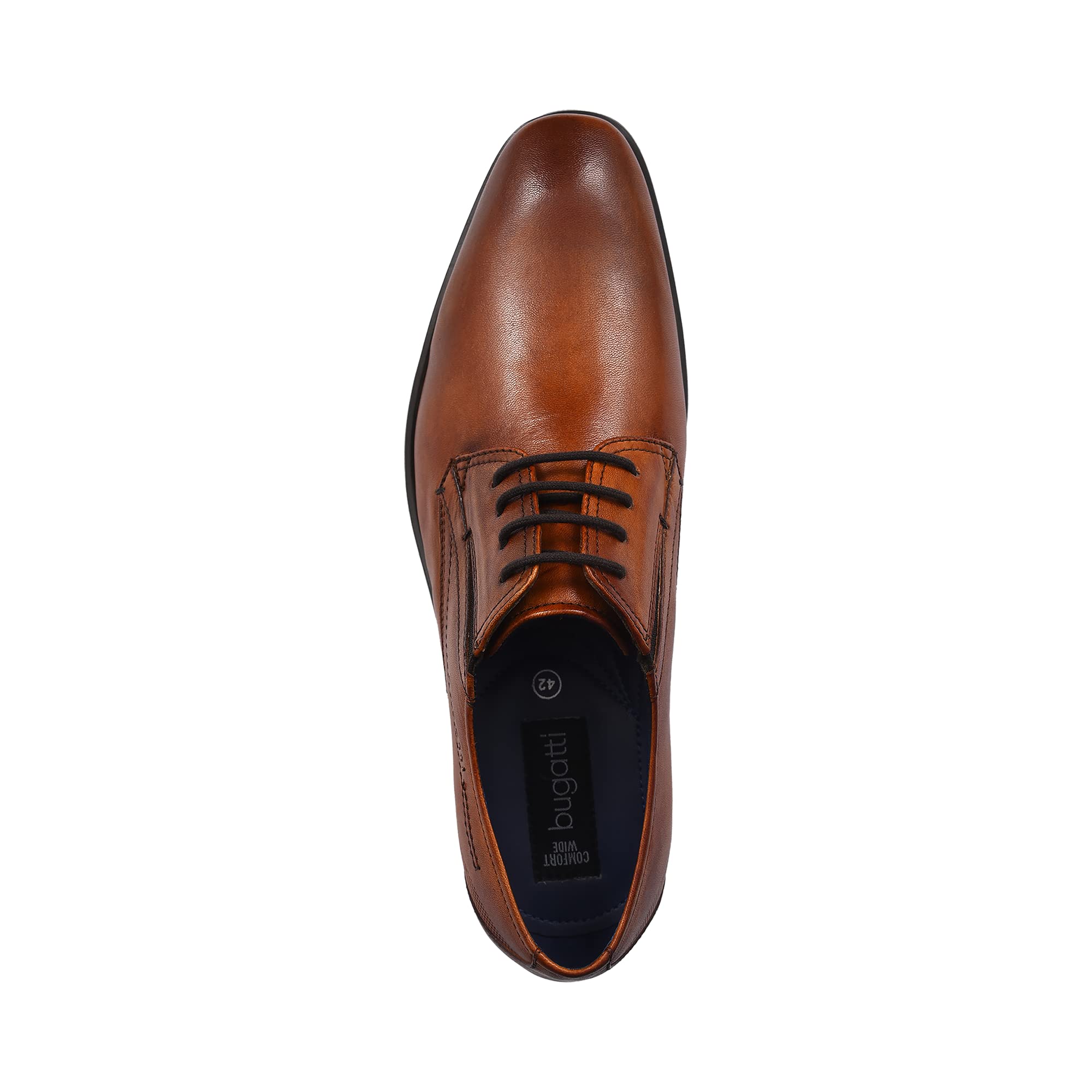 Bugatti Men's Savio Evo Derby Shoes - Premium Leather Dress Shoes for Business, Office & Formal Occasions
