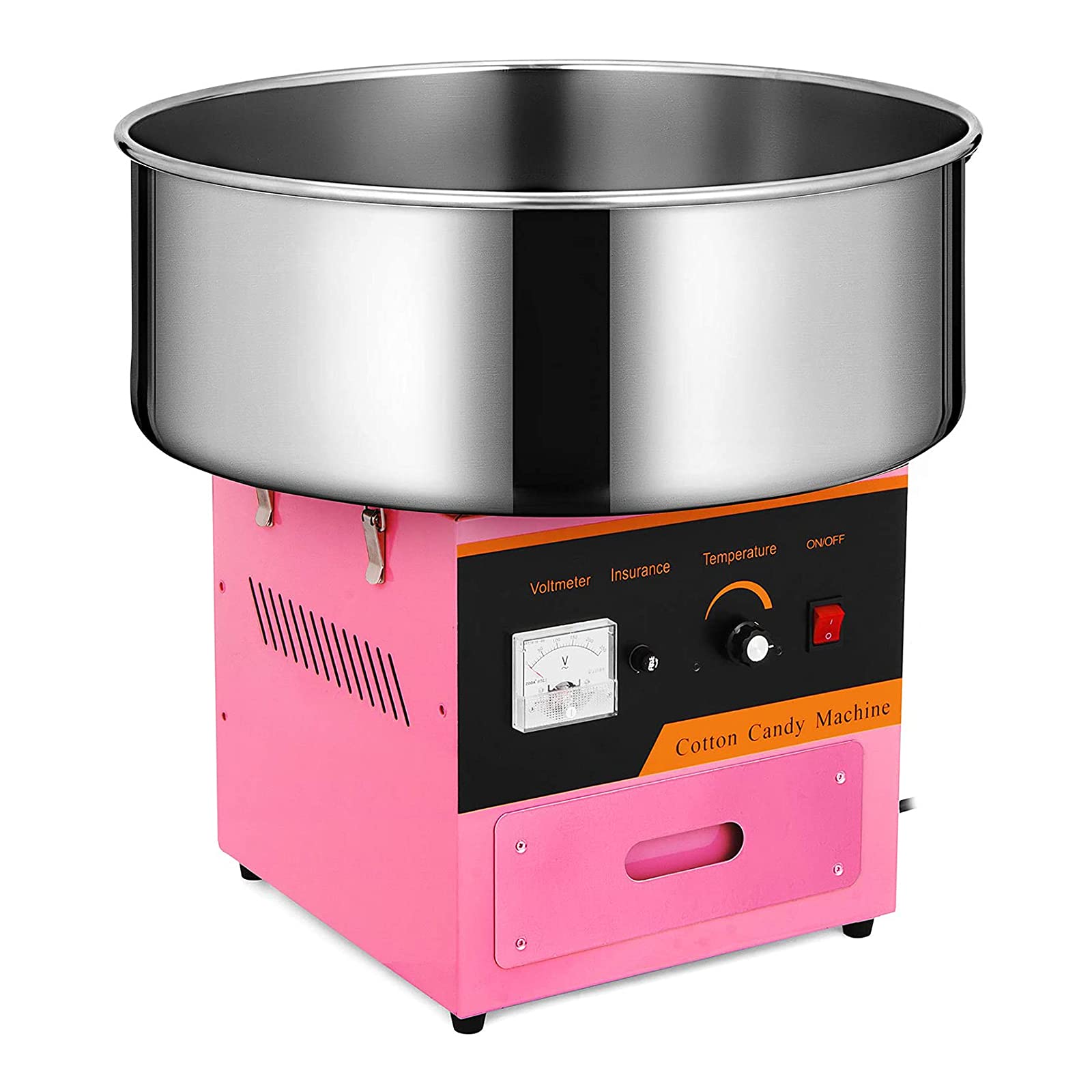 20.5 Inch Commercial Cotton Candy Machine - Stainless Steel Electric Candy Floss Maker for Parties, Carnivals, Fairs & Events - Perfect for Birthday Celebrations, Weddings, and Business Use