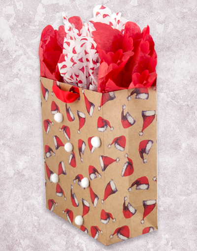 Festive Santa Hats & Christmas Gift Bags Set - Perfect for Holiday Decorations, Garden Parties, and Christmas Gift Wrapping
