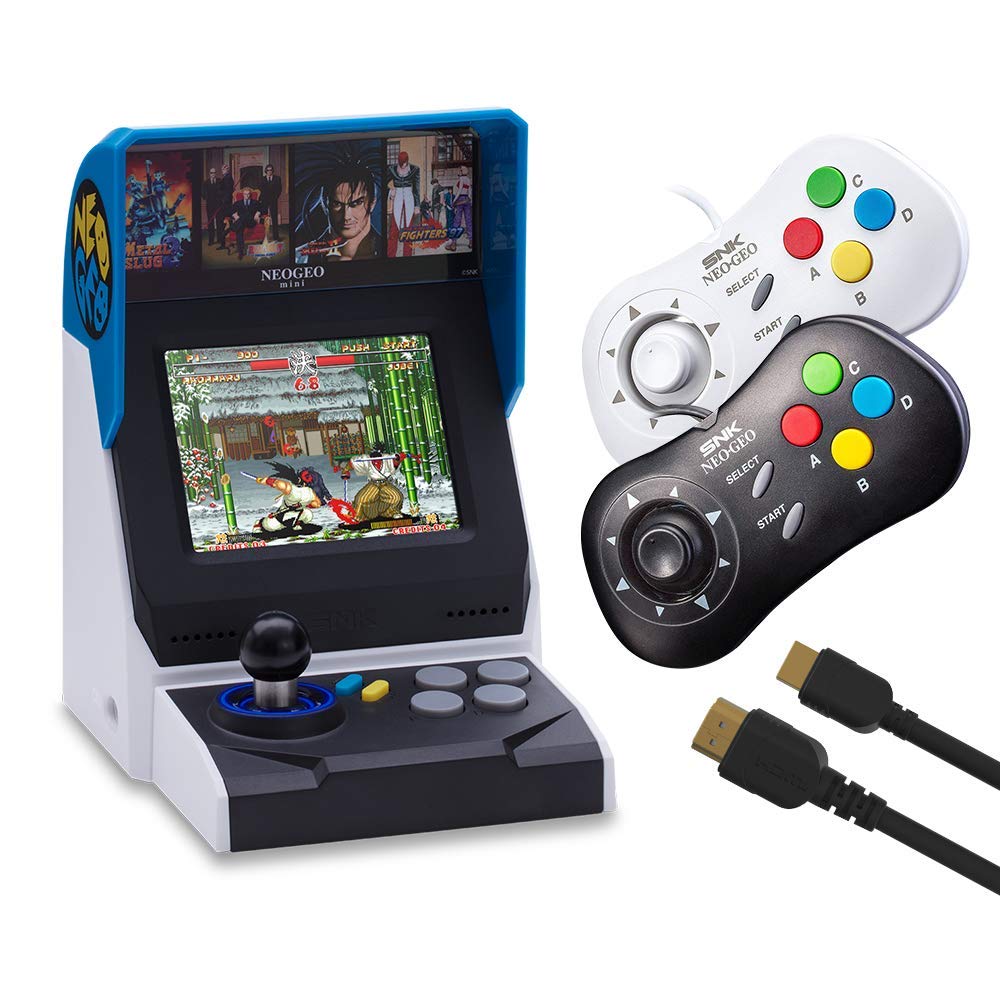 NEOGEO Mini Console International Edition with 2 Controllers & HDMI Cable - 40 Preloaded Retro Games for Home Entertainment & Gaming Parties