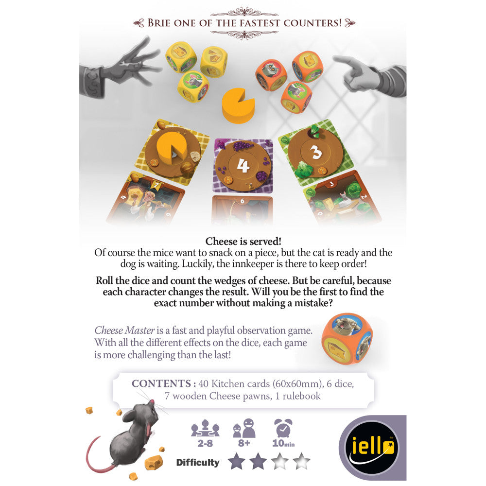 Cheese Master Musical Cheese Chase Card Game - Fun Family Board Game for Kids & Adults - Perfect for Parties, Game Nights & Family Gatherings