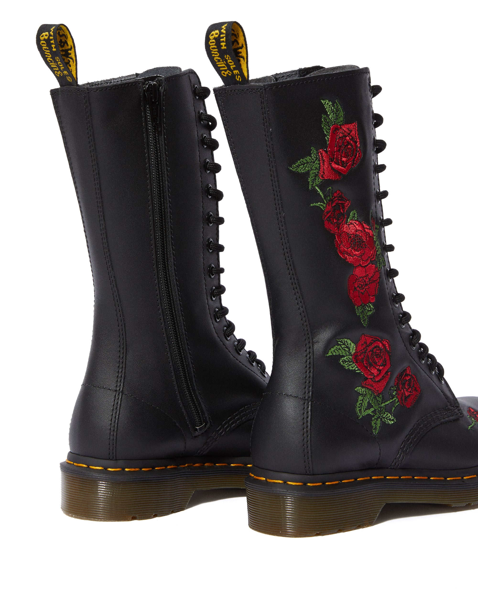 1914 VONDA Black Mid Calf Boots for Women - Stylish Ankle Boots with Chunky Heel, Comfortable & Fashionable Footwear for Fall Winter Outfits, Office, Party & Casual Wear