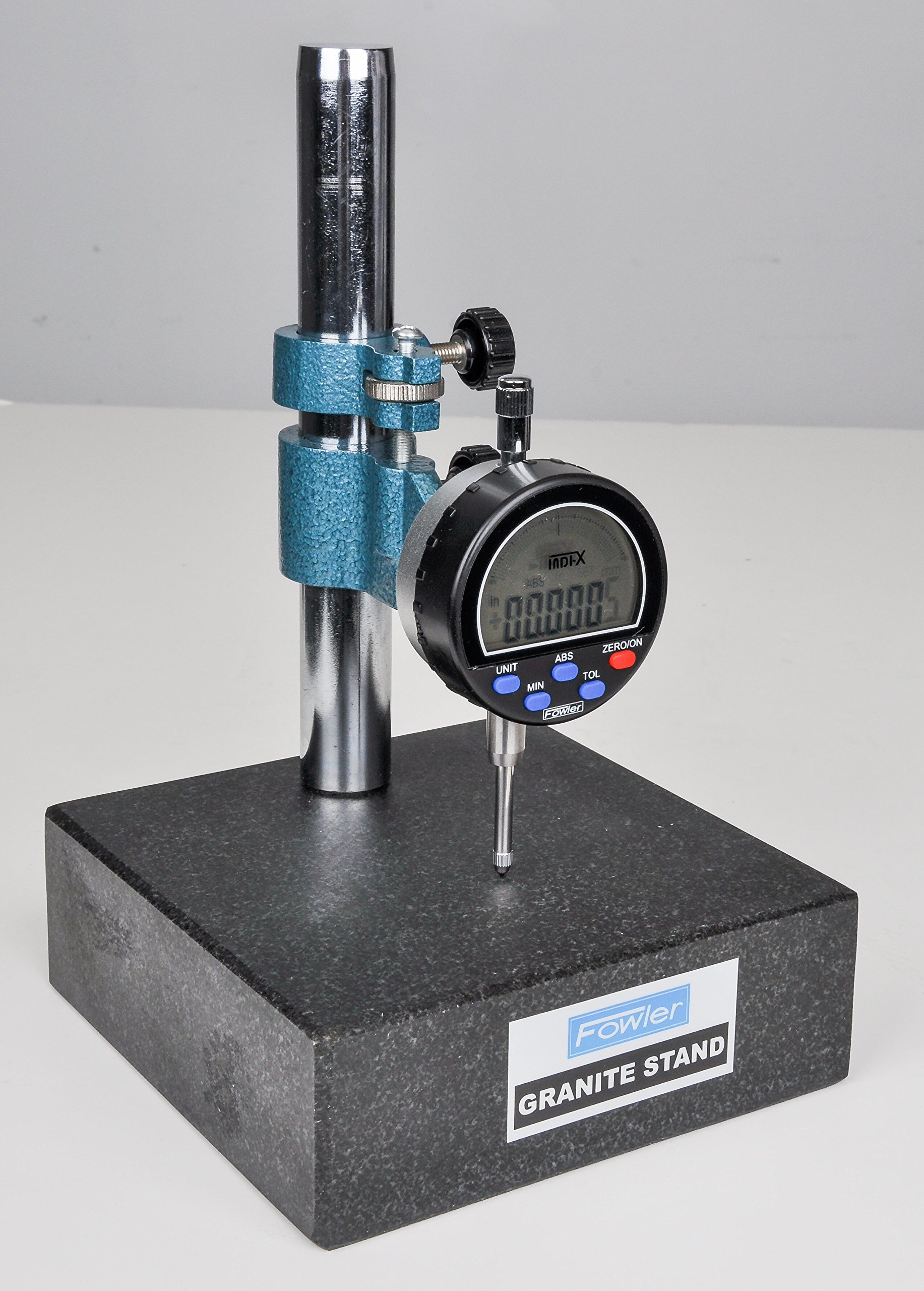 Fowler 52-580-025 Indi-X Granite Gage Stand with Electronic Indicator - Precision Measurement Tool for Industrial Quality Control & Machining Workshops