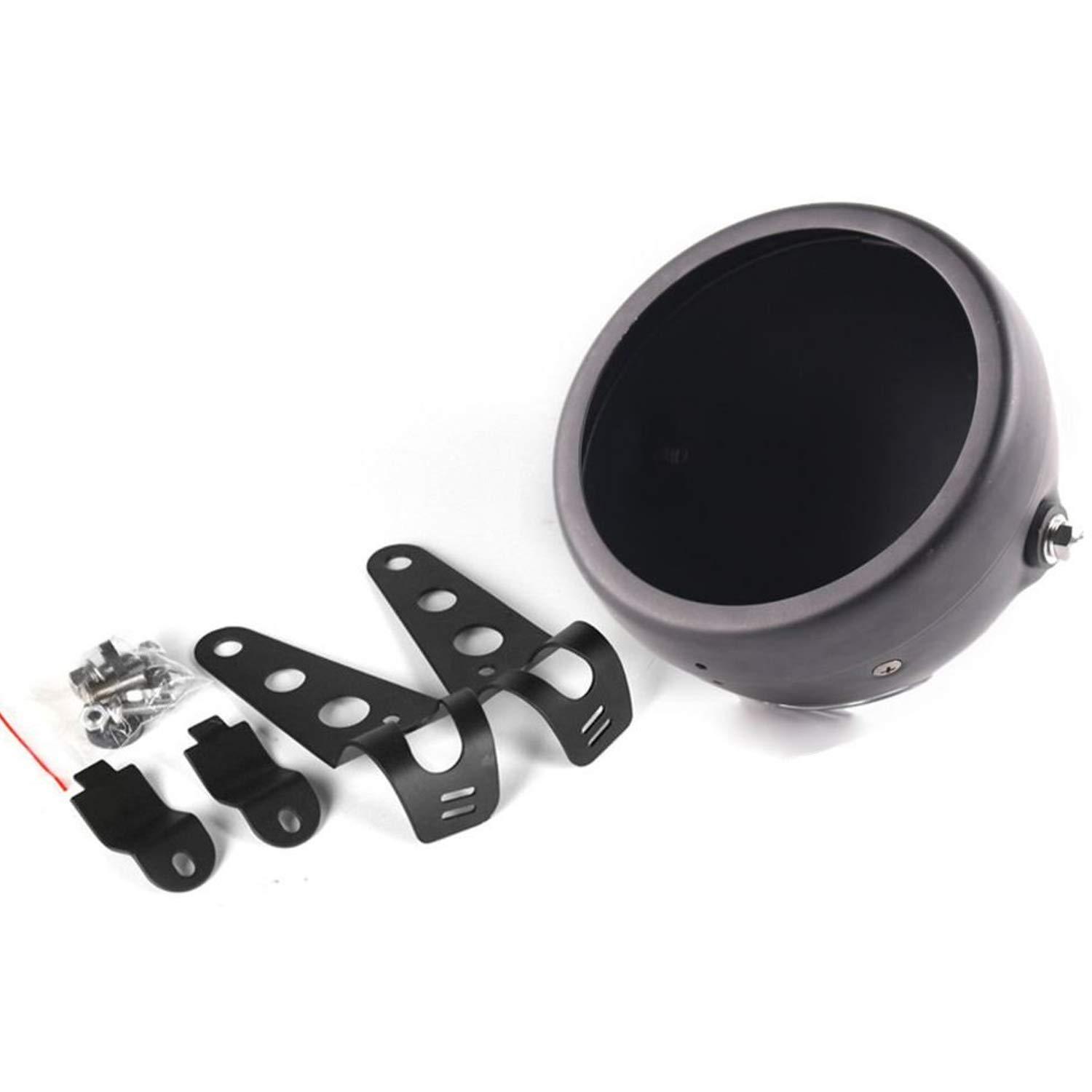 Eagle Lights 5 3/4 Inch Meteor Motorcycle Headlight Bucket Housing - Compatible with 32MM to 40MM Fork Tubes - Perfect for Harley, Honda, Yamaha & Cruiser Bike Upgrades