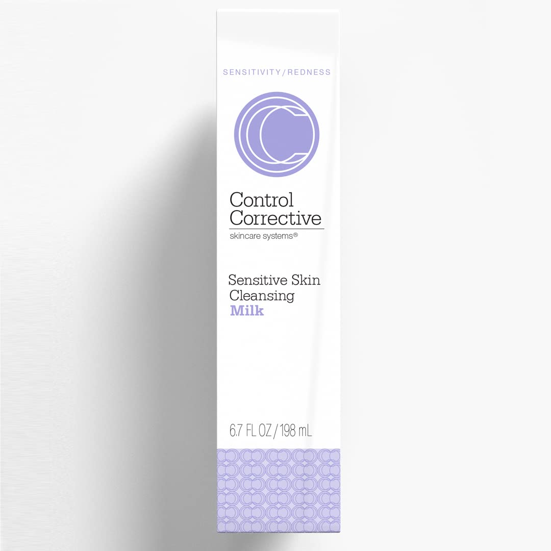Control Corrective Sensitive Skin Cleansing Milk - Gentle Creamy Face Wash for Makeup Removal & Daily Cleansing | Soothing Formula for Dry & Sensitive Skin | 6.7 oz | Perfect for Morning & Night Skincare Routine