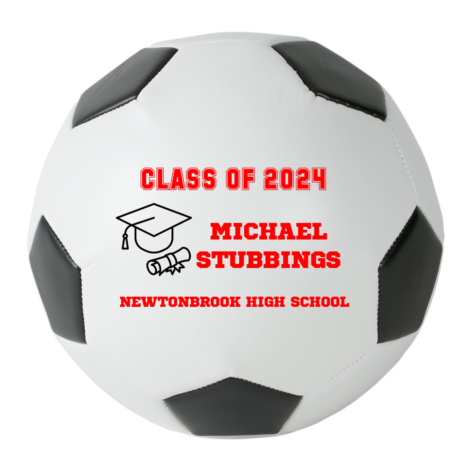 Custom Personalized 2025 Graduation Soccer Ball Gift - Class of 2025 Graduation Present for Boys & Girls - Perfect High School/College Graduation Keepsake - Great for Senior Year Memories & Team Celebrations